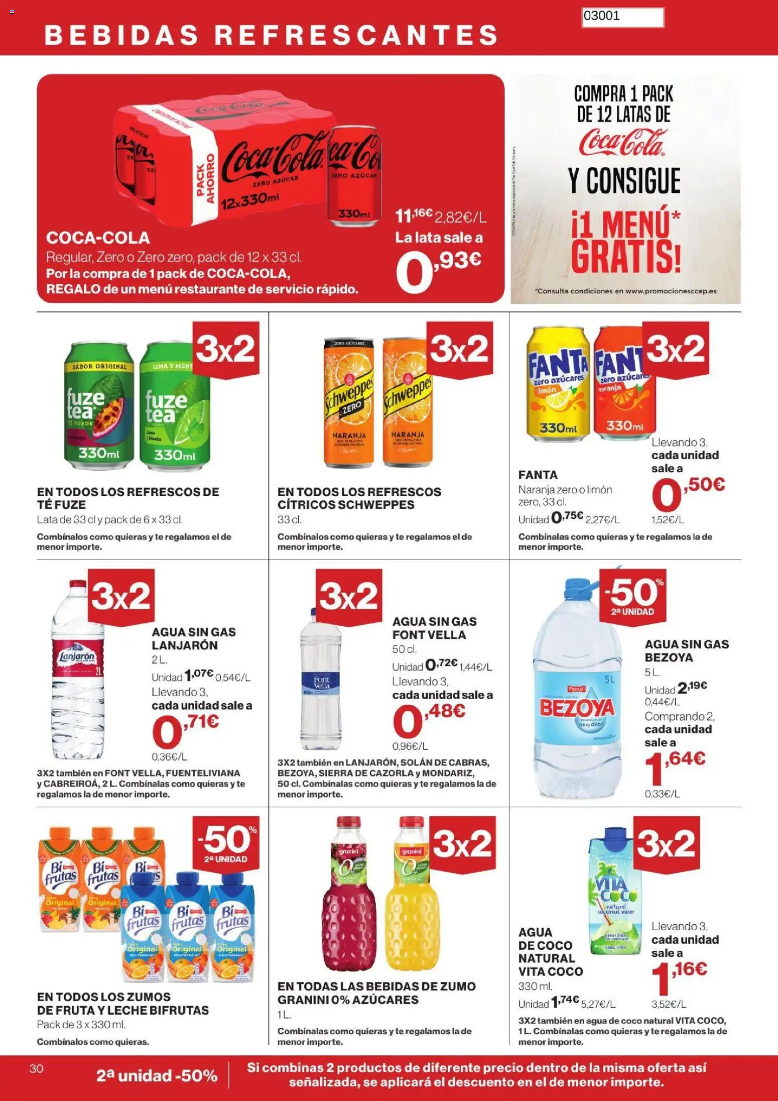 Hipercor catálogo │ válido desde el 26/08/2026 | Página: 30 | Productos: Fruta, Leche, Fanta, Bebidas