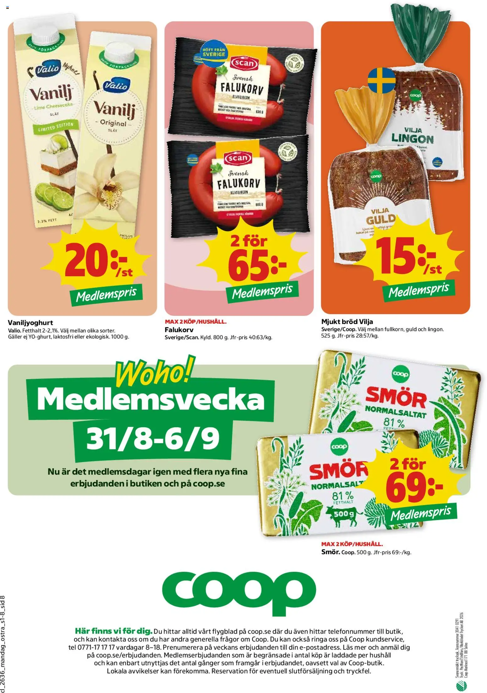 Coop Daglivs reklamblad aktuell från 31/08/2026 | Sida: 8