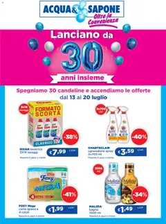 Anteprima del volantino Acqua e Sapone volantino 30 Anni Insieme valido a partire dal 13/07/2026