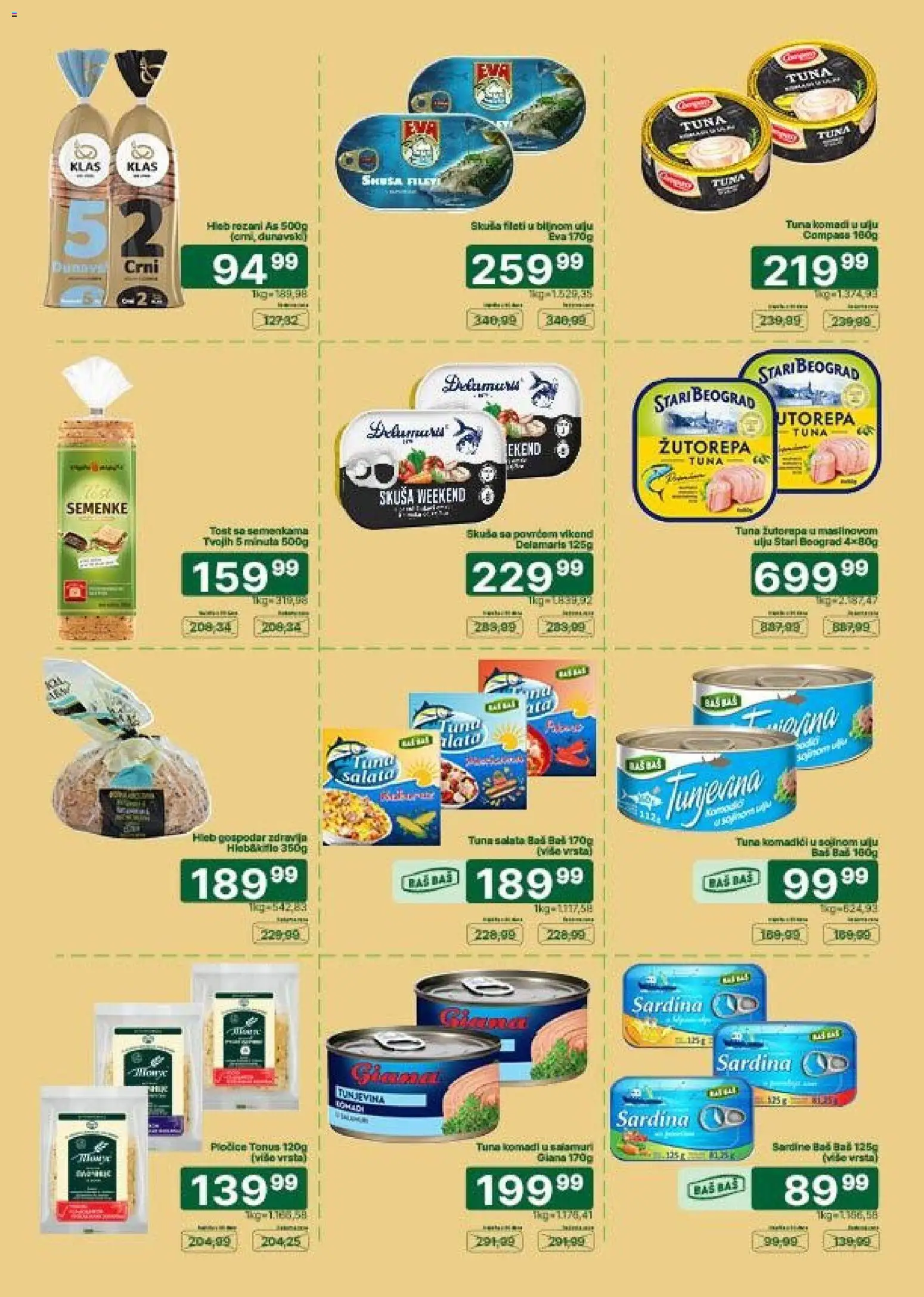 Univerexport katalog - važi od 17.08.2026 | Strana: 10 | Proizvode: Skuša, So, Vrata, Sardina