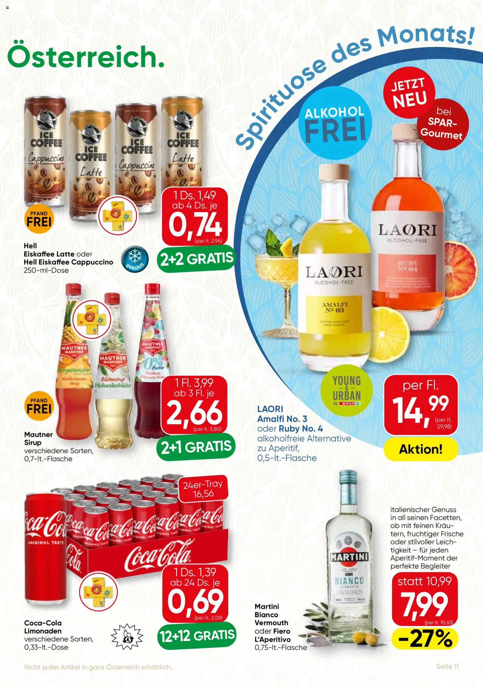 SPAR Gourmet Flugblatt gültig ab 13.08.2026 | Seite: 11 | Produkte: Eiskaffee