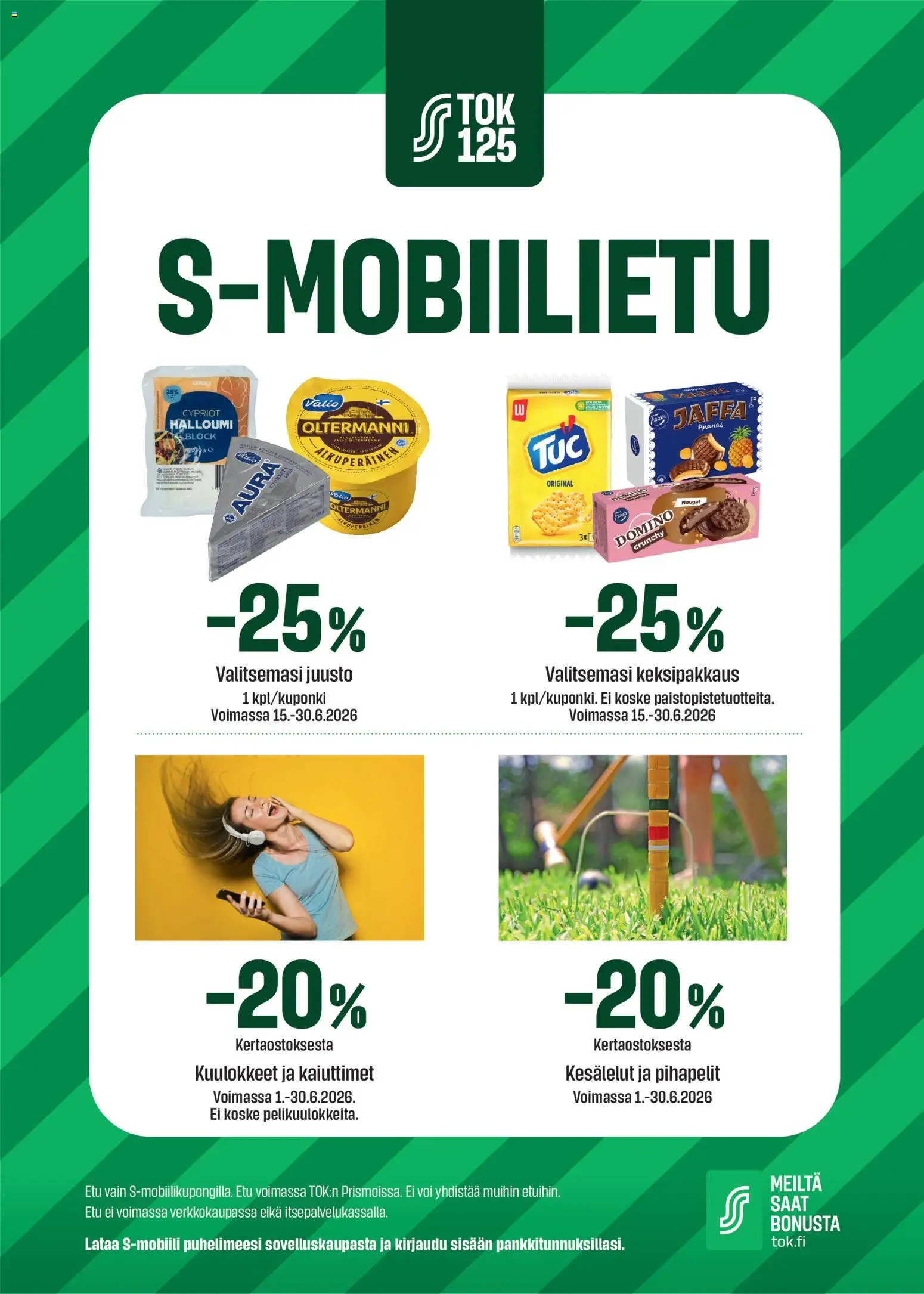 Prisma tarjoukset - S-mobiilietu – voimassa 15.06.2026 alkaen | Sivu: 1 | Tuotteet: Juusto, Ananas, Halloumi, Kuulokkeet