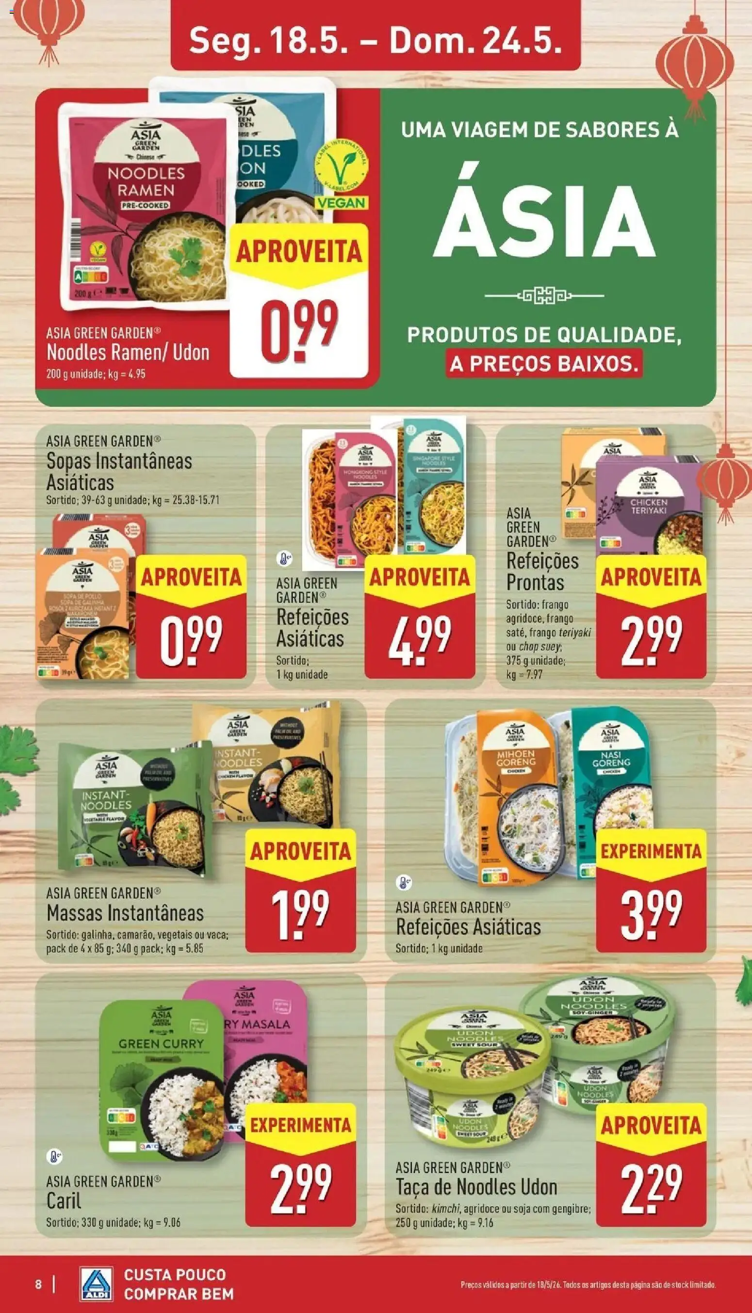 Aldi Folheto Santarém │ válido de 18.05.2026 | Página: 8 | Produtos: Soja, Frango, Sofá, Sopa