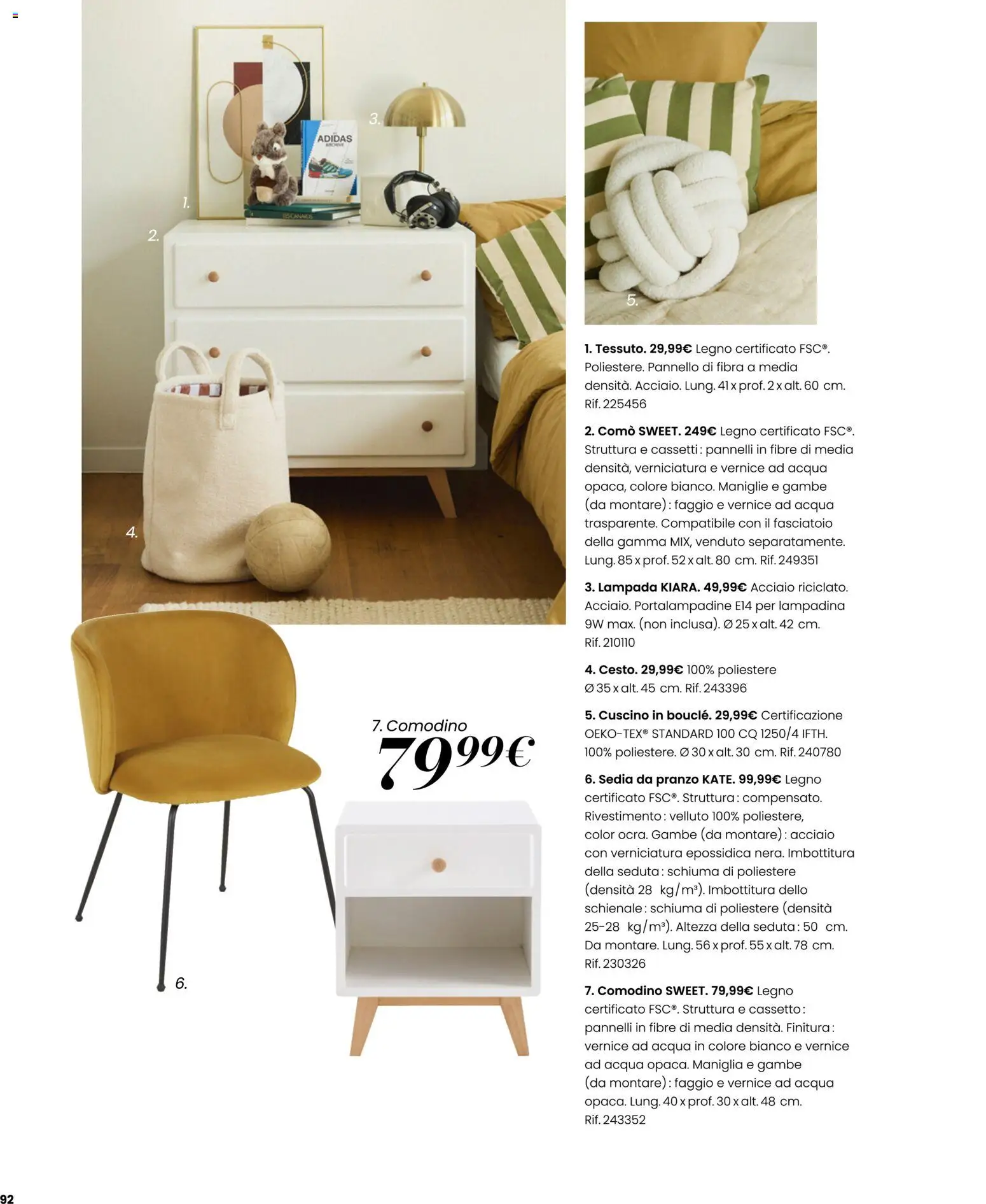 Volantino Maisons du Monde del 23/09/2026 | Pagina: 92 | Prodotti: Acqua, Cuscino, Comodino, Fasciatoio
