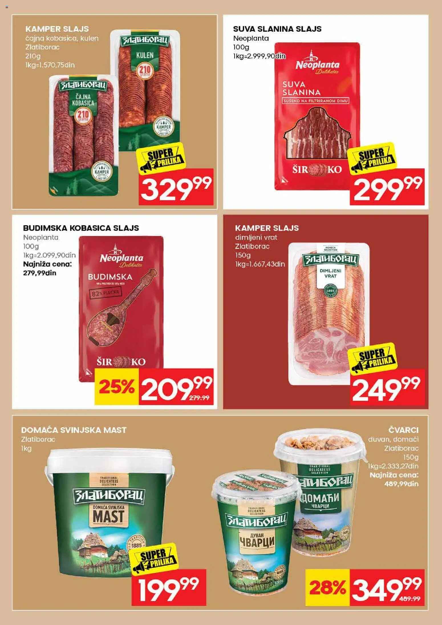 Idea katalog - važi od 31.08.2026 | Strana: 12 | Proizvode: Suva slanina, Kulen, Sir, Vrat