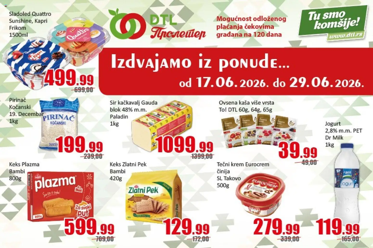 Metalac Proleter katalog - važi od 17.06.2026 | Strana: 2 | Proizvode: Keks, Plazma, Kačkavalj, Jogurt