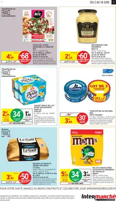 Intermarché - Prévisualisation de PIZZA DEL GUSTO MOZZARELLA TOMATES MIX, 380 g - 13,13 € le kg. Offre valable sur d'autres variétés de la gamme, répondant à des caractéristiques, des signes distinctifs de qualité et/ou des prix différents, signalés en magasin ou sur le drive. valide à partir de 02.06.2026 | Page: 7