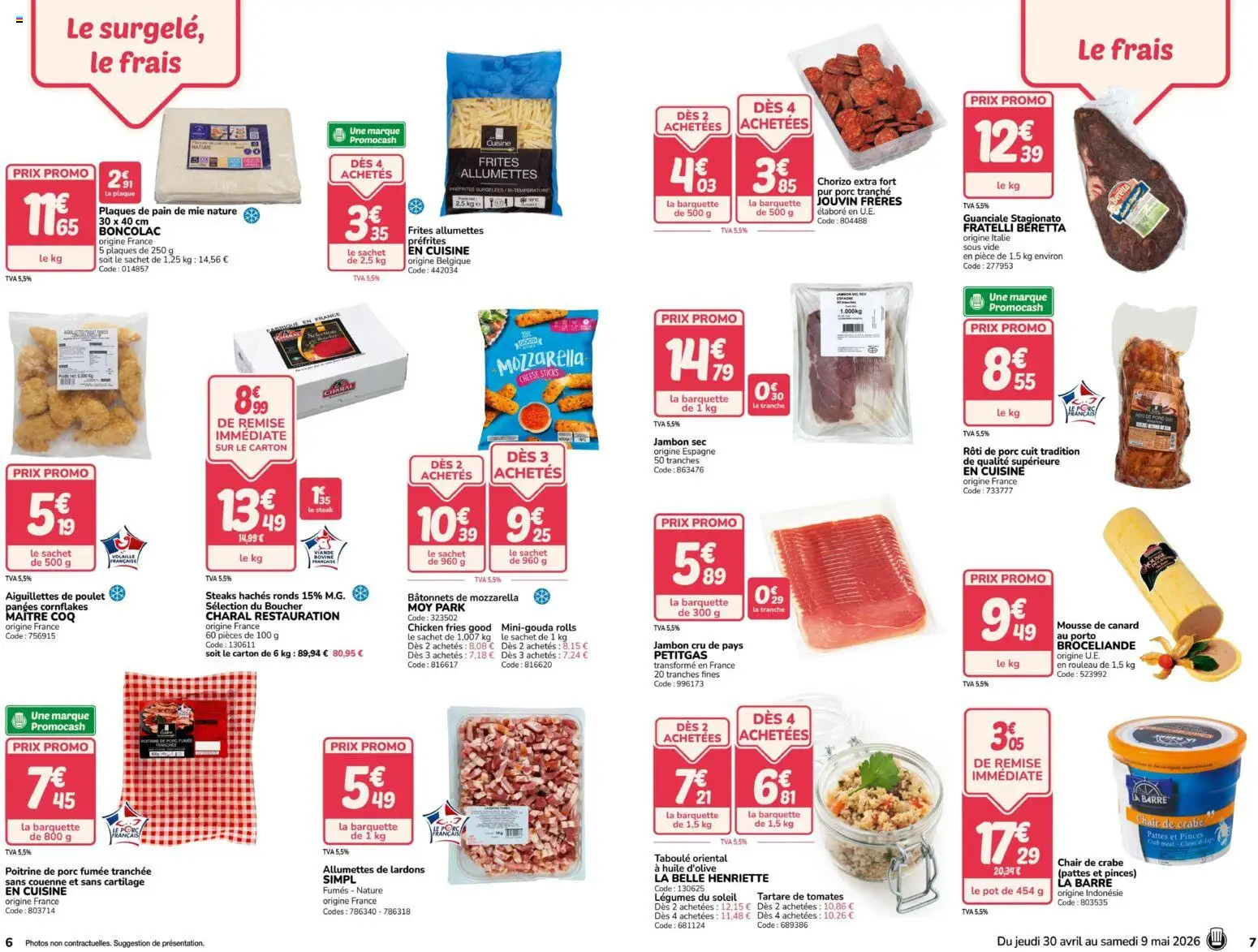 {H1} | Page: 4 | Produits: Chorizo, Pinces, Volaille, Huile