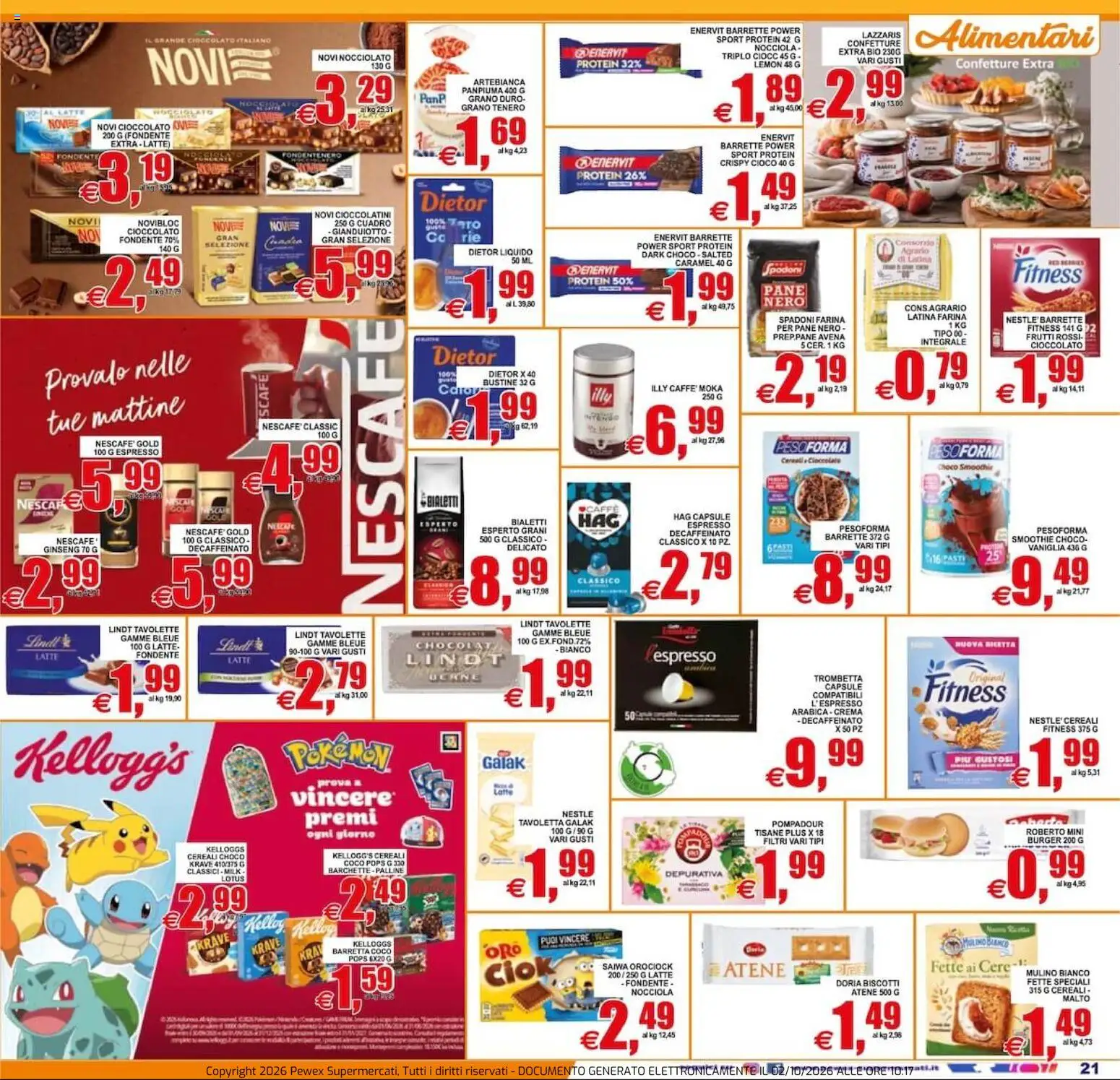 Volantino Pewex del 02/10/2026 | Pagina: 21 | Prodotti: Crema, Latte, Farina, Tavoletta