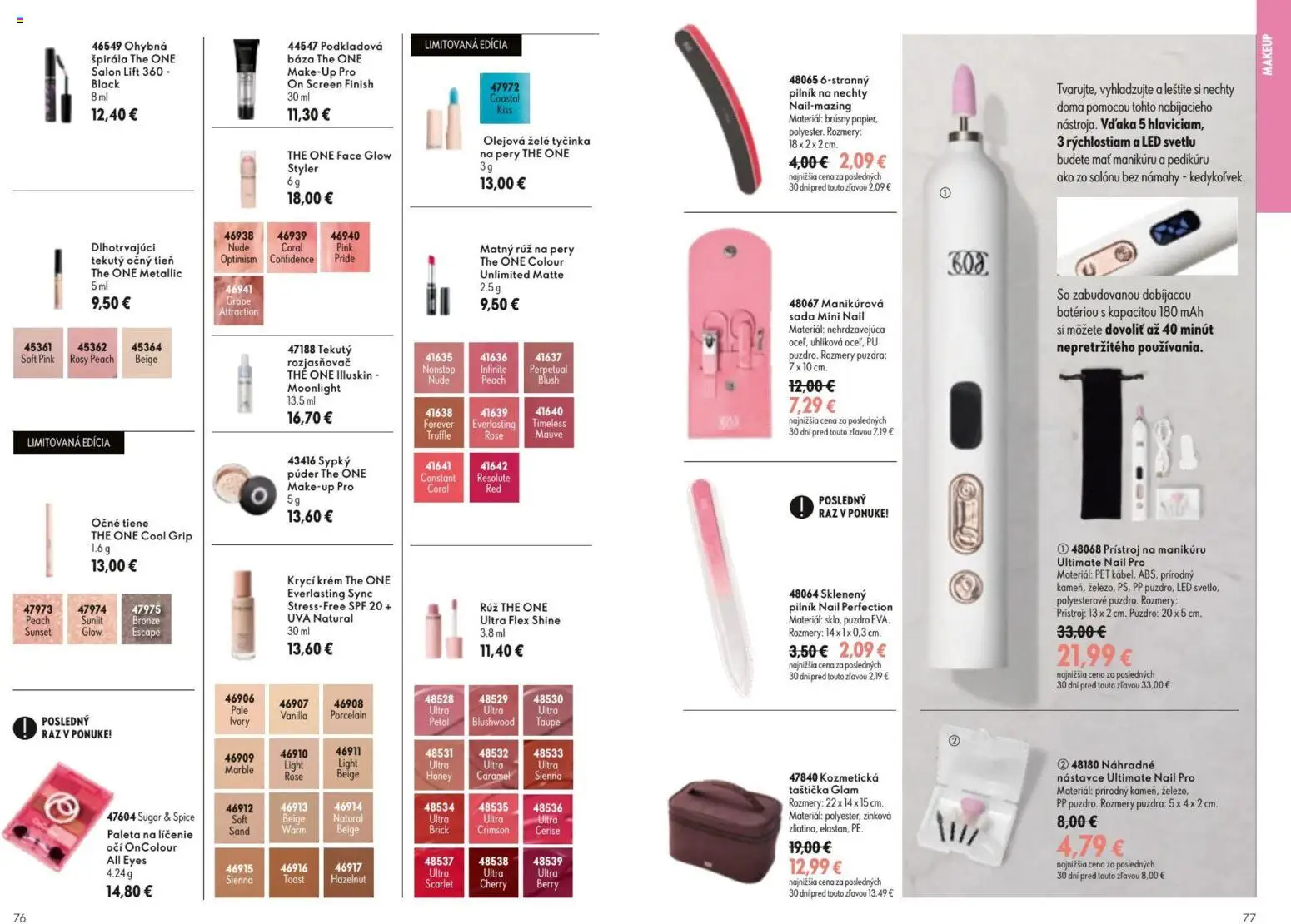 Nové Oriflame akcie – leták je platný od 19.08.2026 | Strana: 39 | Produkty: Púder, Očné tiene, Rúž na pery, Krém