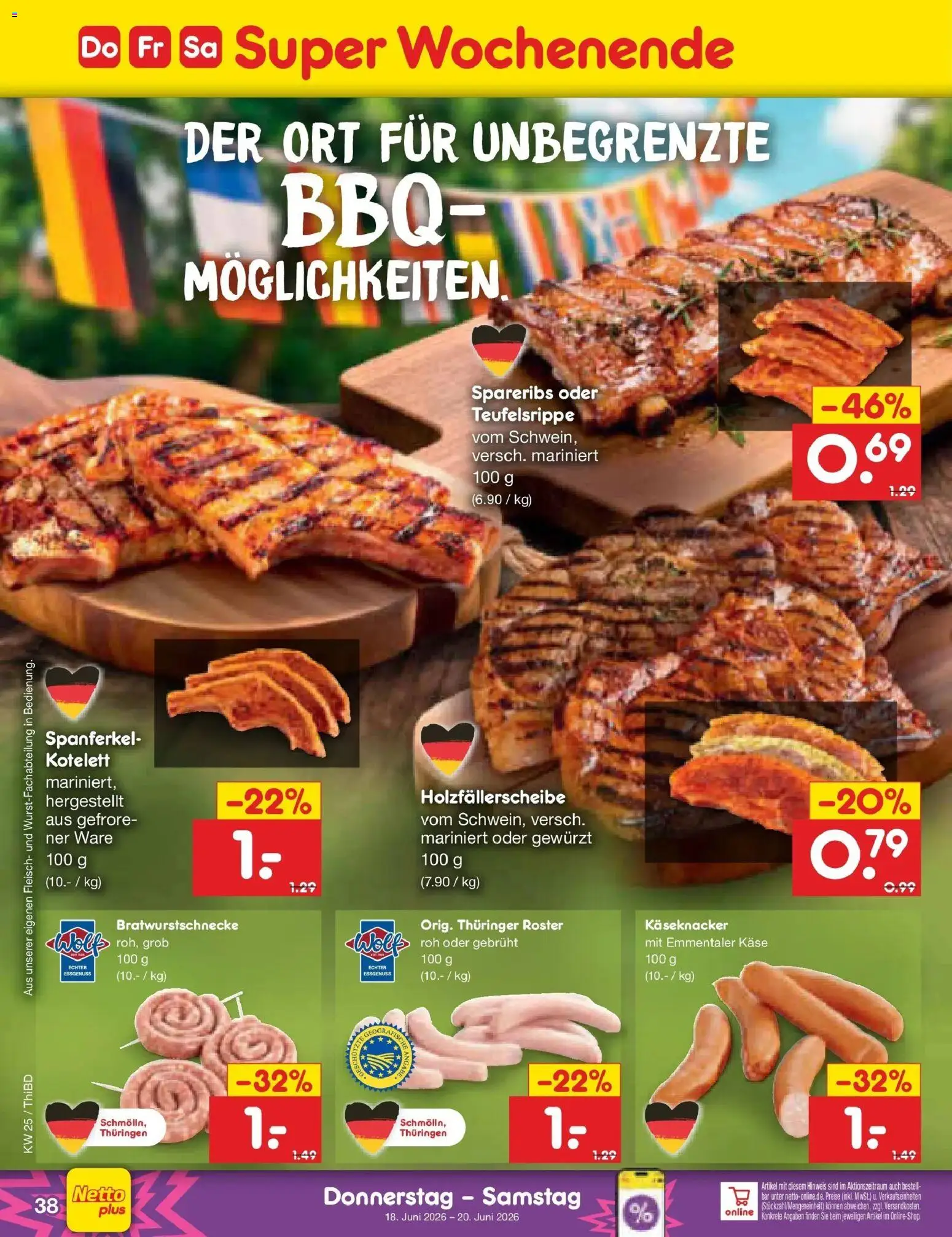 Netto Marken-Discount Prospekt Thiendorf – gültig ab 15.06.2026 | Seite: 50 | Produkte: Käse, Fleisch