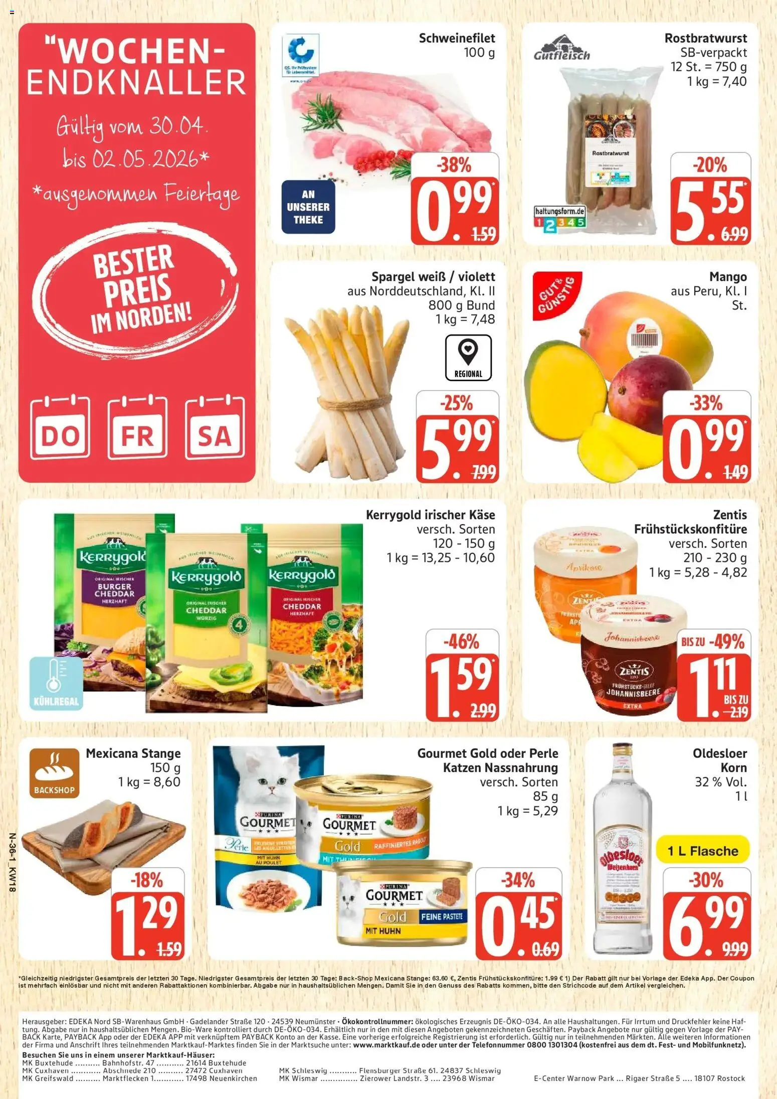 Marktkauf Prospekt Neuenkirchen	 – gültig ab 27.04.2026 | Seite: 36 | Produkte: Käse, Theke, Spargel, Mango