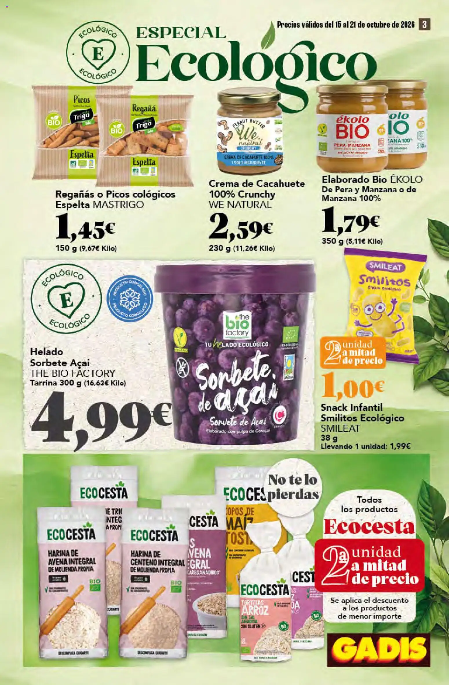 Gadis - folleto │ válido desde el 15/10/2026 | Página: 3 | Productos: Crema de cacahuete, Arroz, Crema, Té