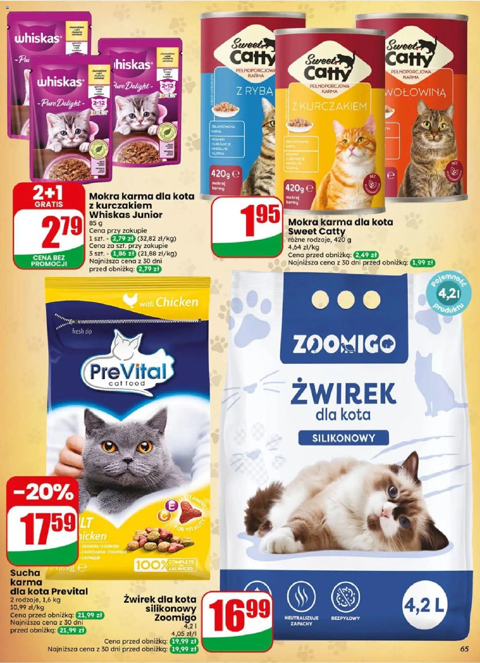 Dino gazetka od 06.05.2026 | Strona: 65 | Produkty: Żwirek dla kota, Karma dla kota, Wołowina, Ryba