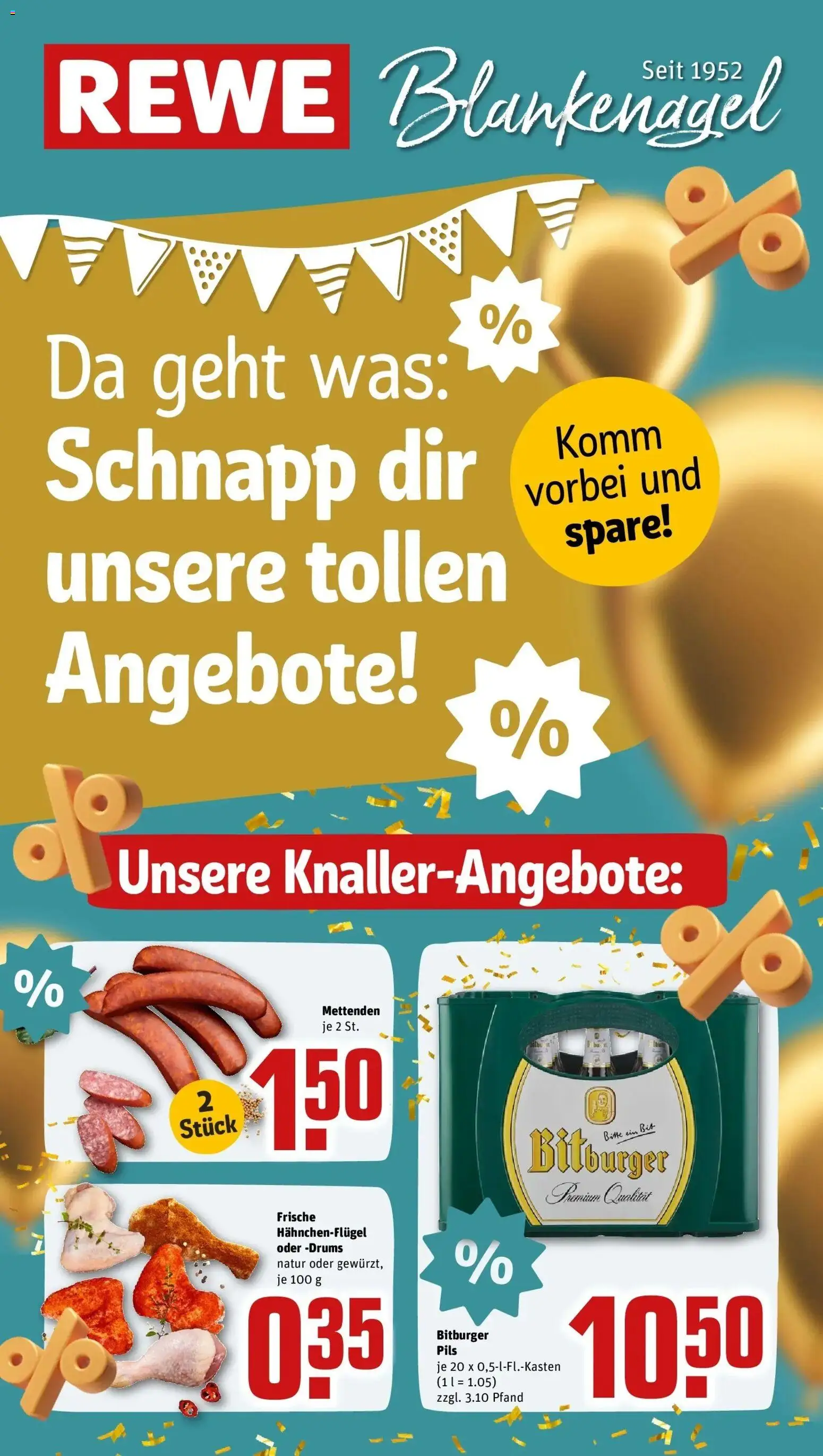 REWE Prospekt ab 24.08.2026 zum Blättern » Angebote | Seite: 1 | Produkte: Bitburger, Pils