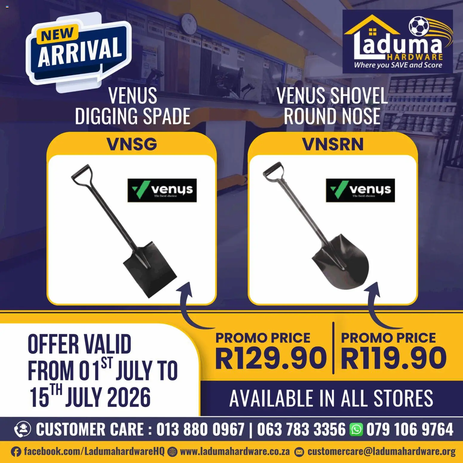 New Laduma Hardware catalogue – valid from 01/07/2026 | Page: 1 | Products: Spade