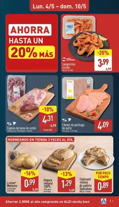 Vista previa Cabeza de lomo de cerdo, Pork loin head, approx. 2,200 kg válido desde el 04.05.2026 | Página: 7 | Productos: Δισκέτα, Λουκανικοπιτάκια, Cerdo, Croissant