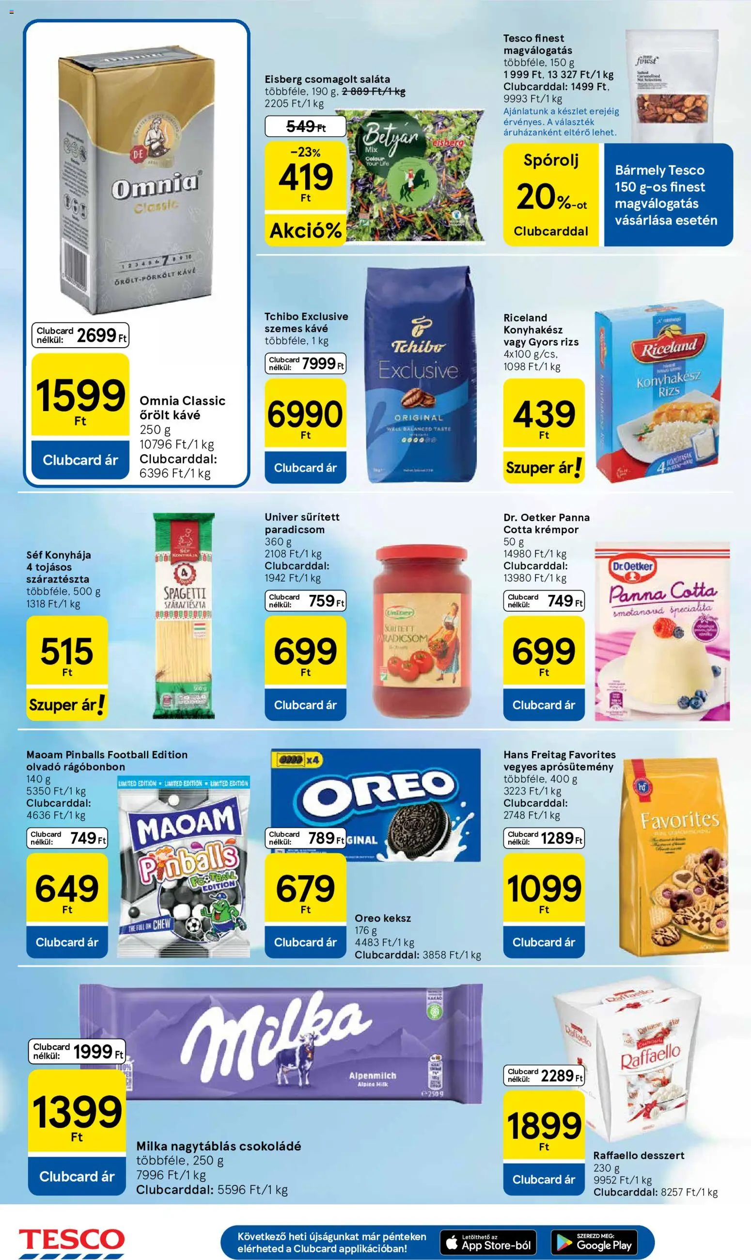 Tesco akciós ujság - amely érvényes a következő dátumtól: 04.06.2026 | Oldal: 6 | Termékek: Spagetti, Raffaello, Gyors rizs, Csokoládé