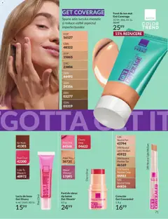 Ofertele Avon valabile de la 01.09.2026 | Pagină: 71 | Produse: Fond de ten, Concealer, Luciu de buze, Tip