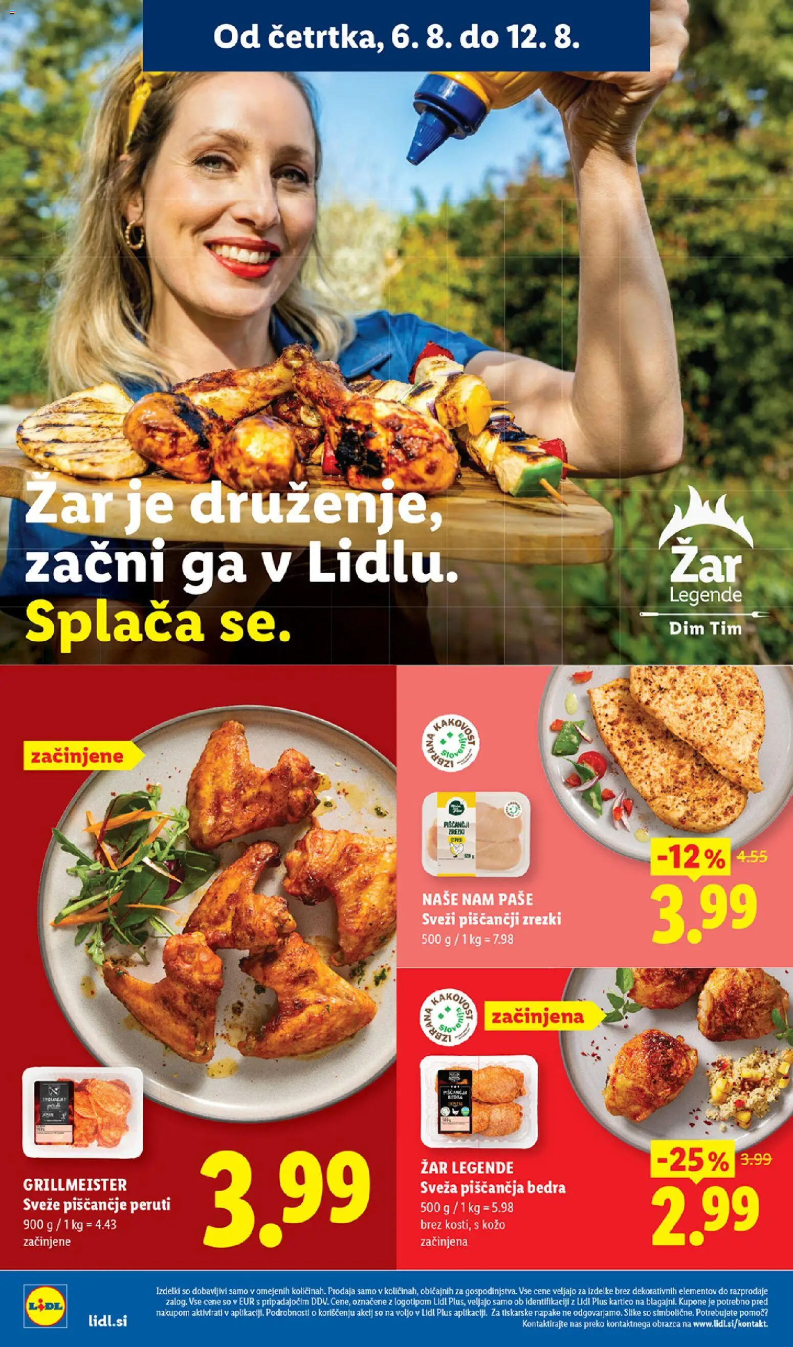 Novi Lidl katalog ponudbe – veljaven od 06.08.2026 | Stran: 2 | Izdelki: Zar, Piščančja bedra, Zrezki