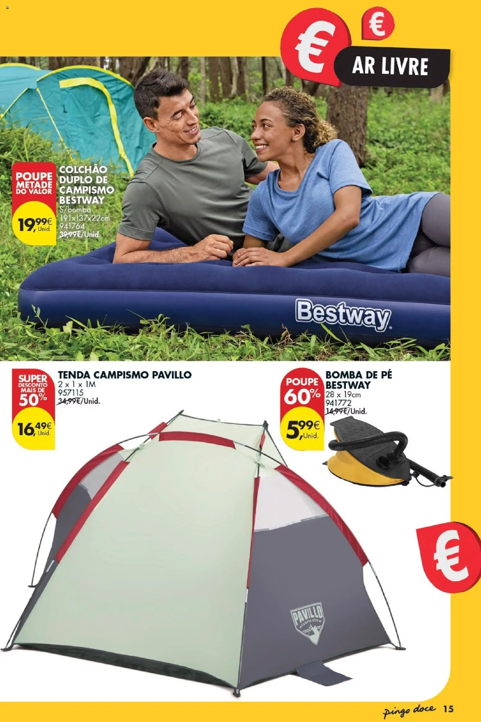 Pingo Doce Bazar Grandes Oportunidades │ válido de 21/07/2026 | Página: 15 | Produtos: Tenda, Colchão