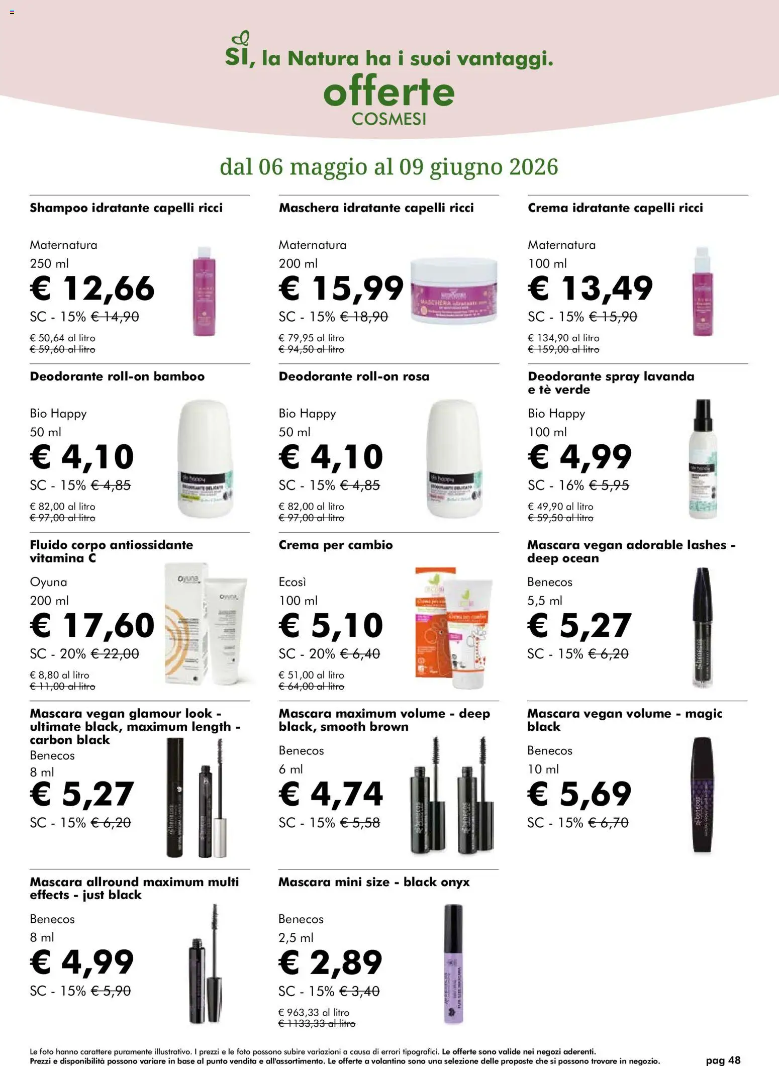 Volantino Natura Sì del 06.05.2026 | Pagina: 48 | Prodotti: Crema, Maschera, Tè, Lavanda