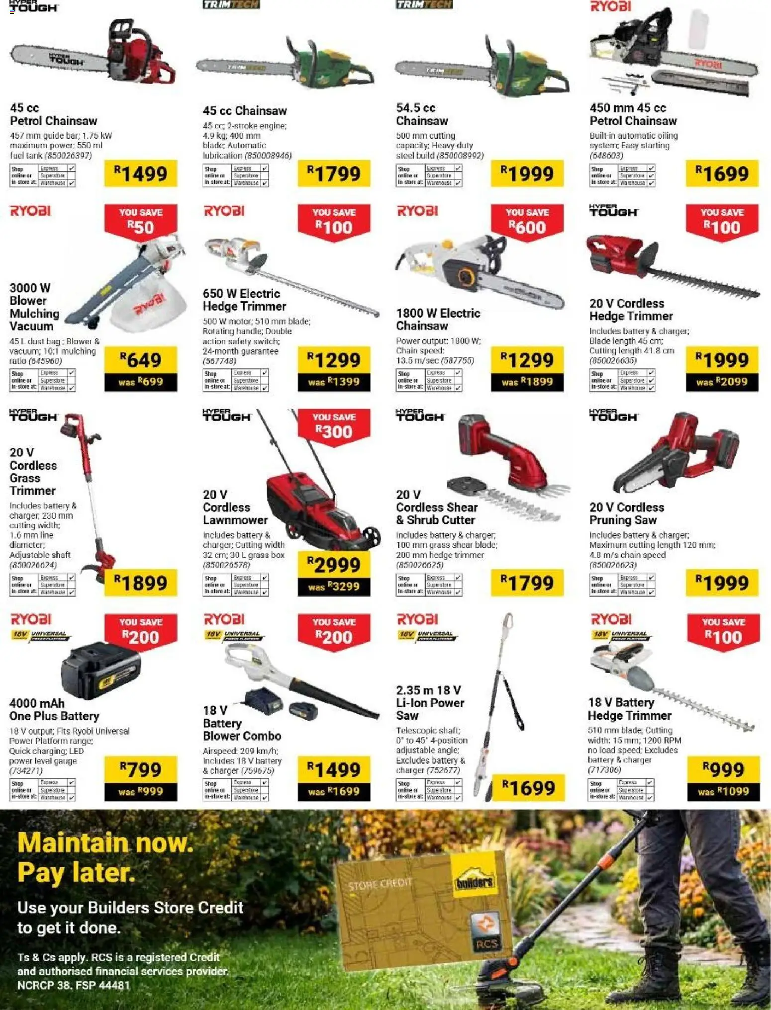 New Builders catalogue – valid from 06/10/2026 | Page: 9 | Products: Bag, Cutter, Battery, Charger