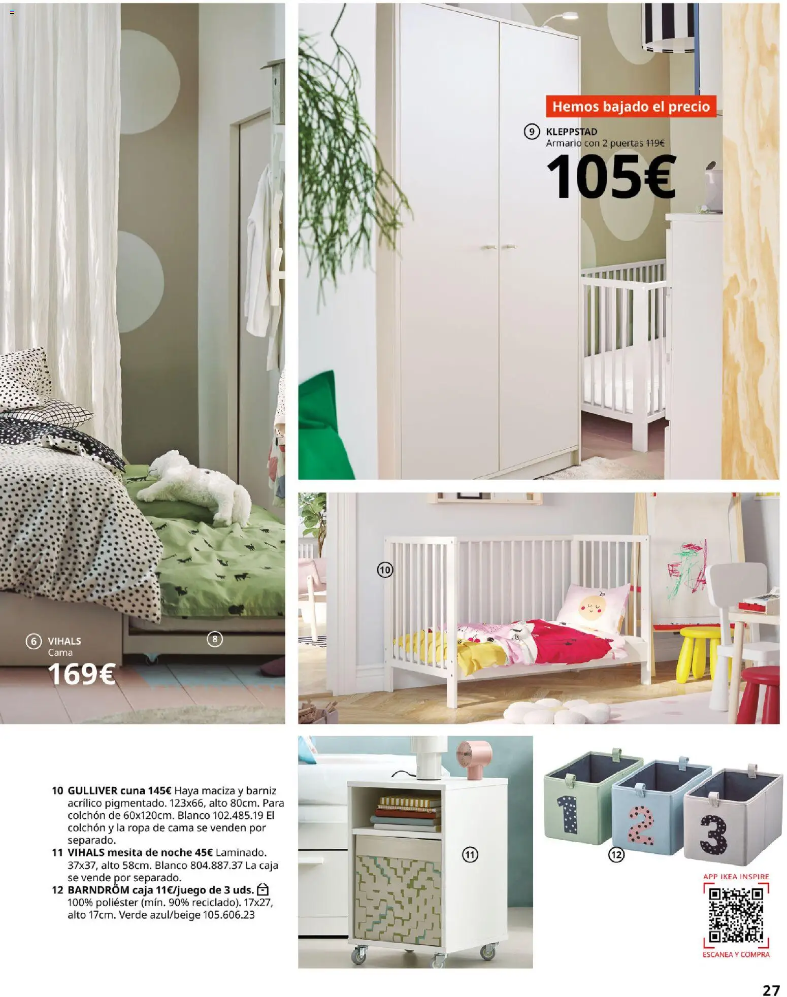 IKEA - Precios bajos │ válido desde el 13.04.2026 | Página: 27 | Productos: Colchon, Cama, Armario, Caja