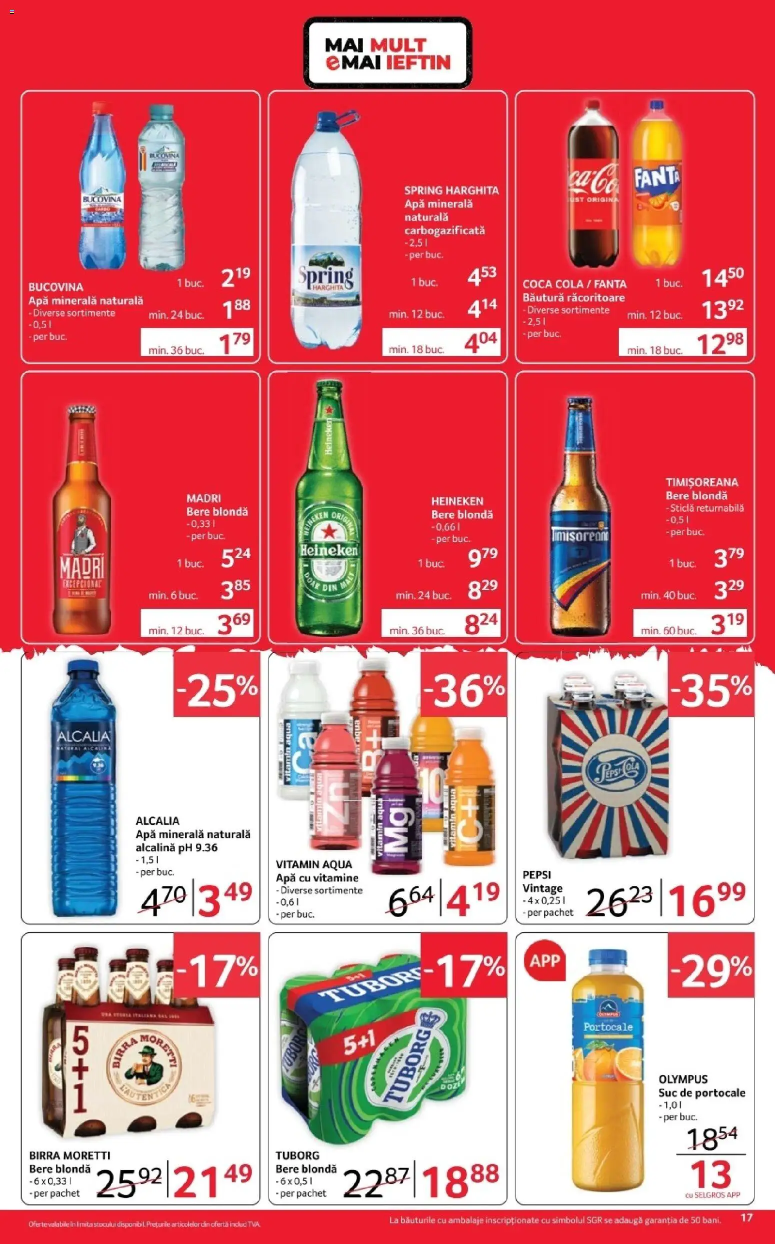 Noul catalog Selgros – valabil de la 30.10.2026 | Pagină: 17 | Produse: Pepsi, Coca cola, Bere, Portocale
