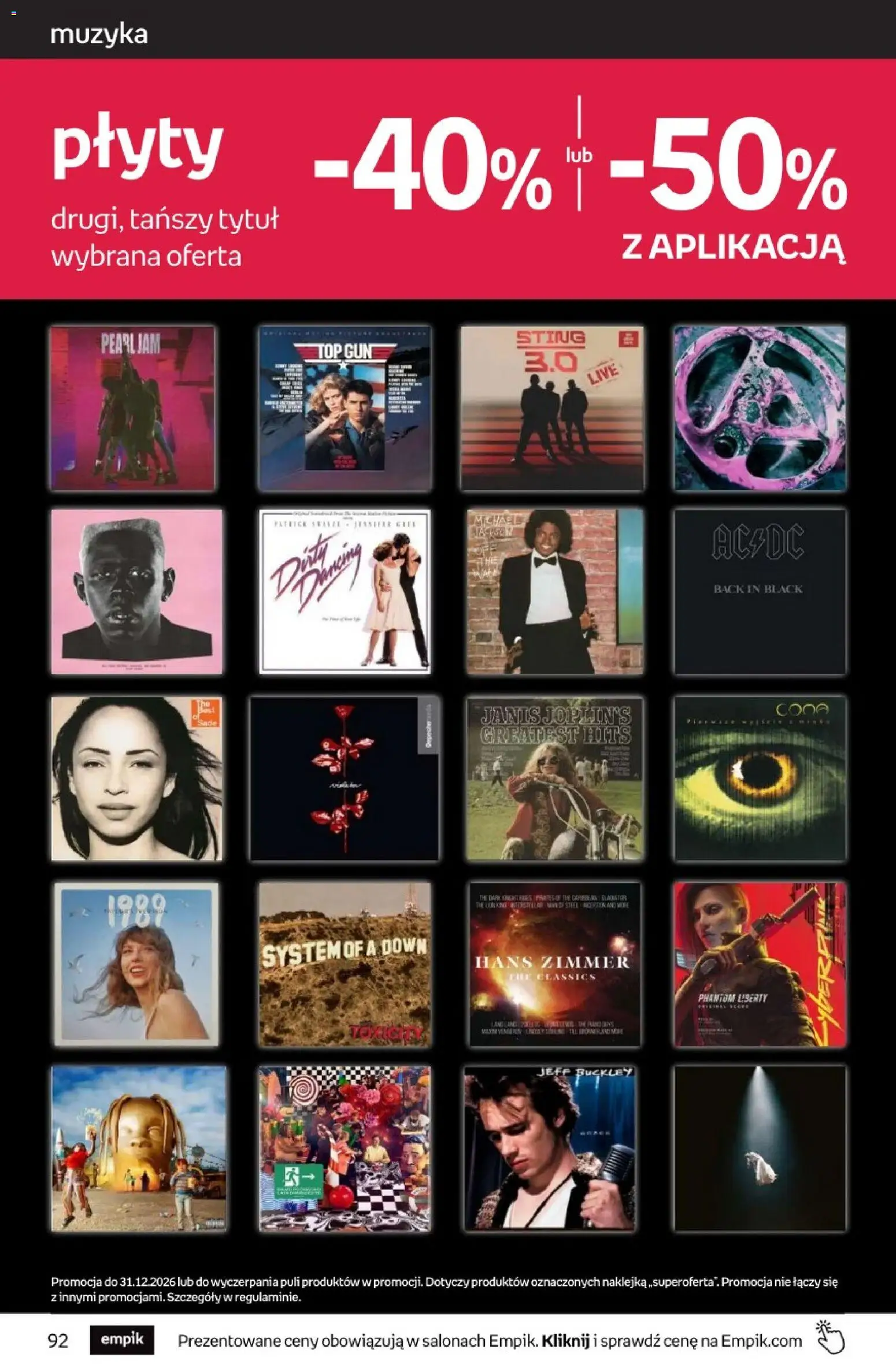 Empik promocje - Tom kultury Muzyka od 23.09.2026 | Strona: 12 | Produkty: Top, Plyty
