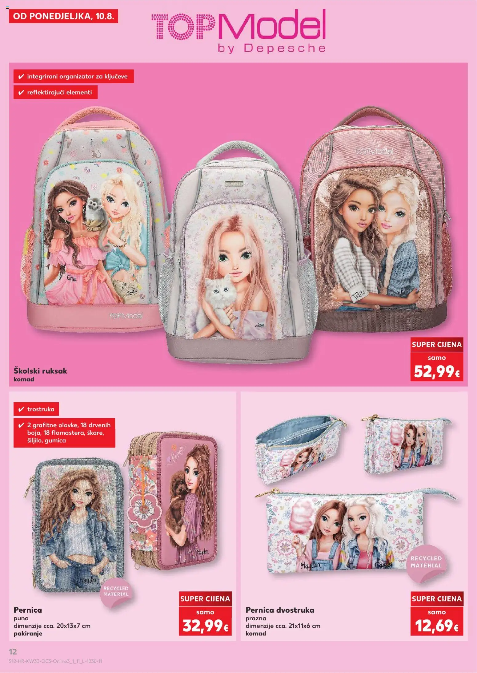 Kaufland katalog | vrijedi od 10.08.2026 | Stranica: 12 | Proizvodi: Pernica, Čaše, Ruksak