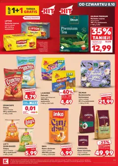 Pogląd oferty "LAY'S OVEN BAKED Chipsy różne rodzaje 110 g opakowanie, LAY'S OVEN BAKED Chipsy różne rodzaje 110 g opakowanie" - ważna od 08.10.2026 | Strona: 51 | Produkty: Chipsy, Bombonierka, Paluszki, Kawa
