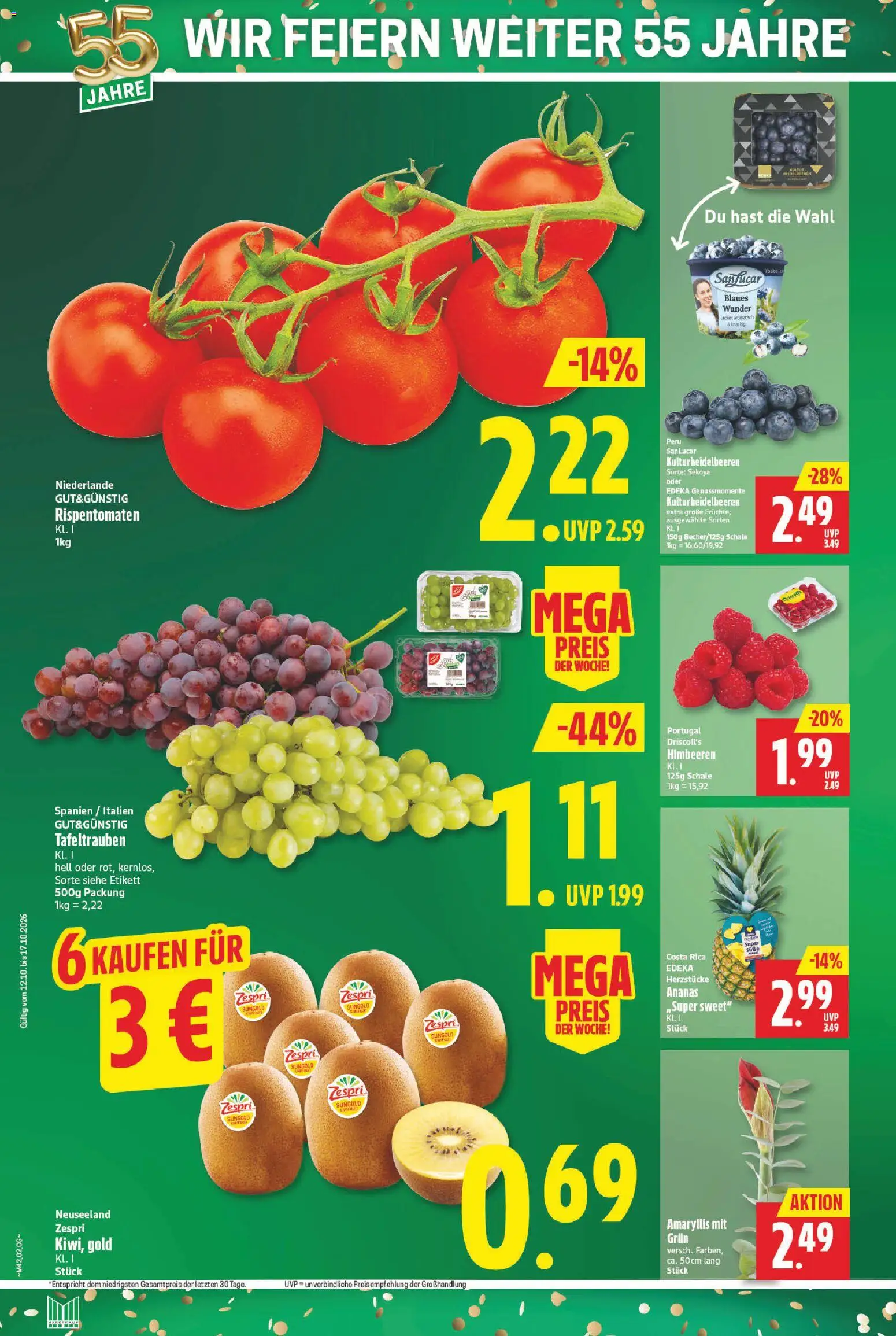 Marktkauf Prospekt – gültig ab 12.10.2026 | Seite: 2 | Produkte: Himbeeren, Ananas, Heidelbeeren