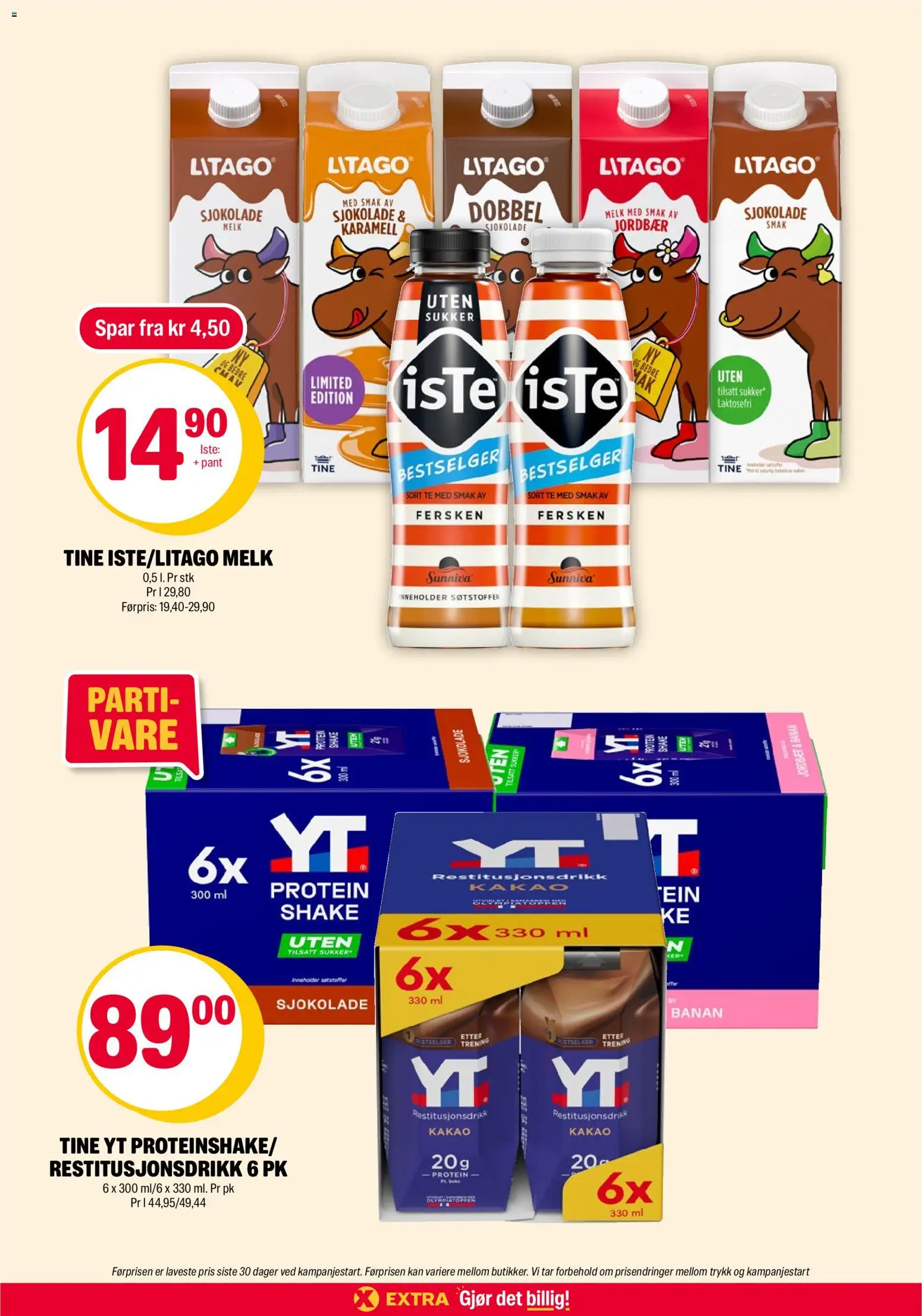 {H1} | Side: 3 | Produkter: Melk, Sjokolade, Jordbær, Sukker