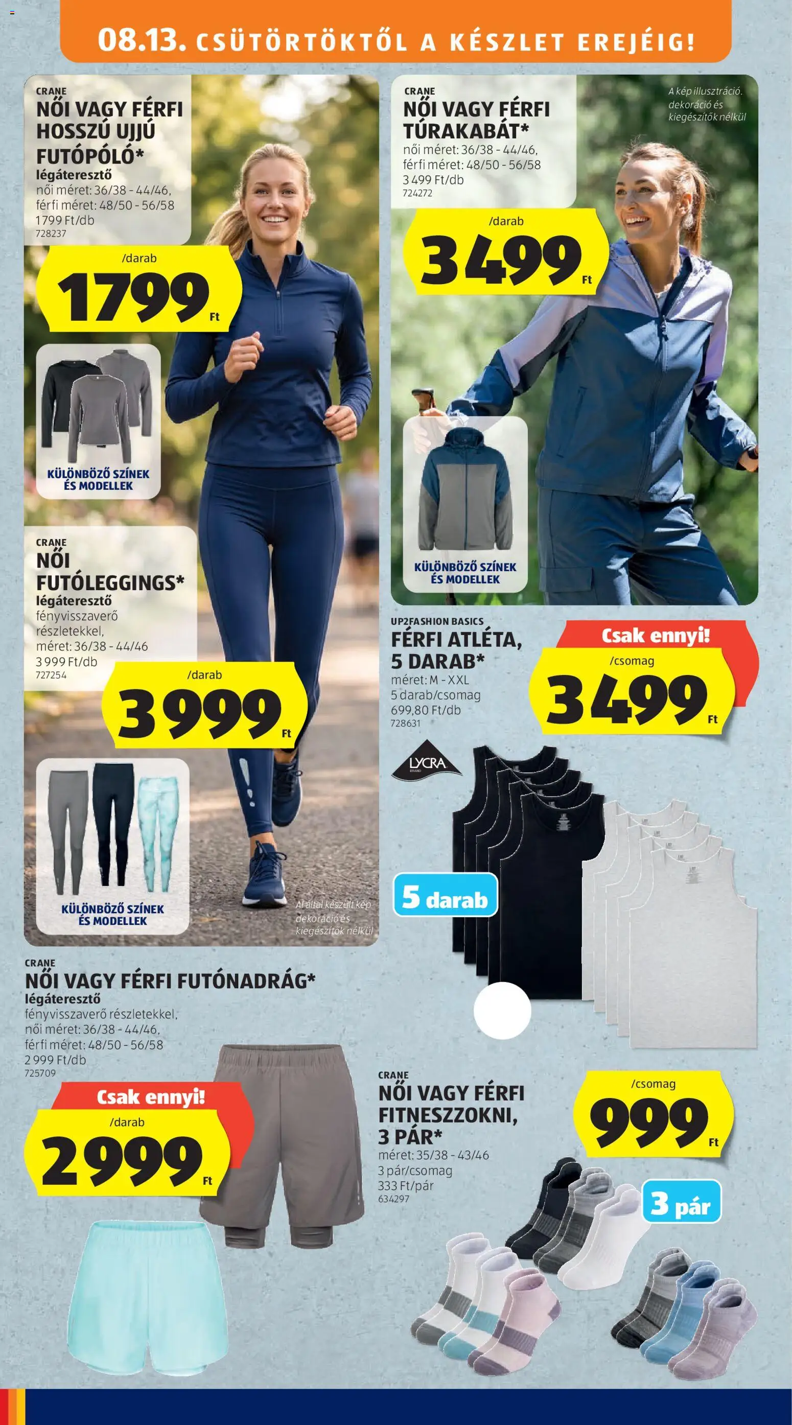Aldi akciós ujság - amely érvényes a következő dátumtól: 2026.08.13. | Oldal: 36 | Termékek: Dekoráció, Leggings