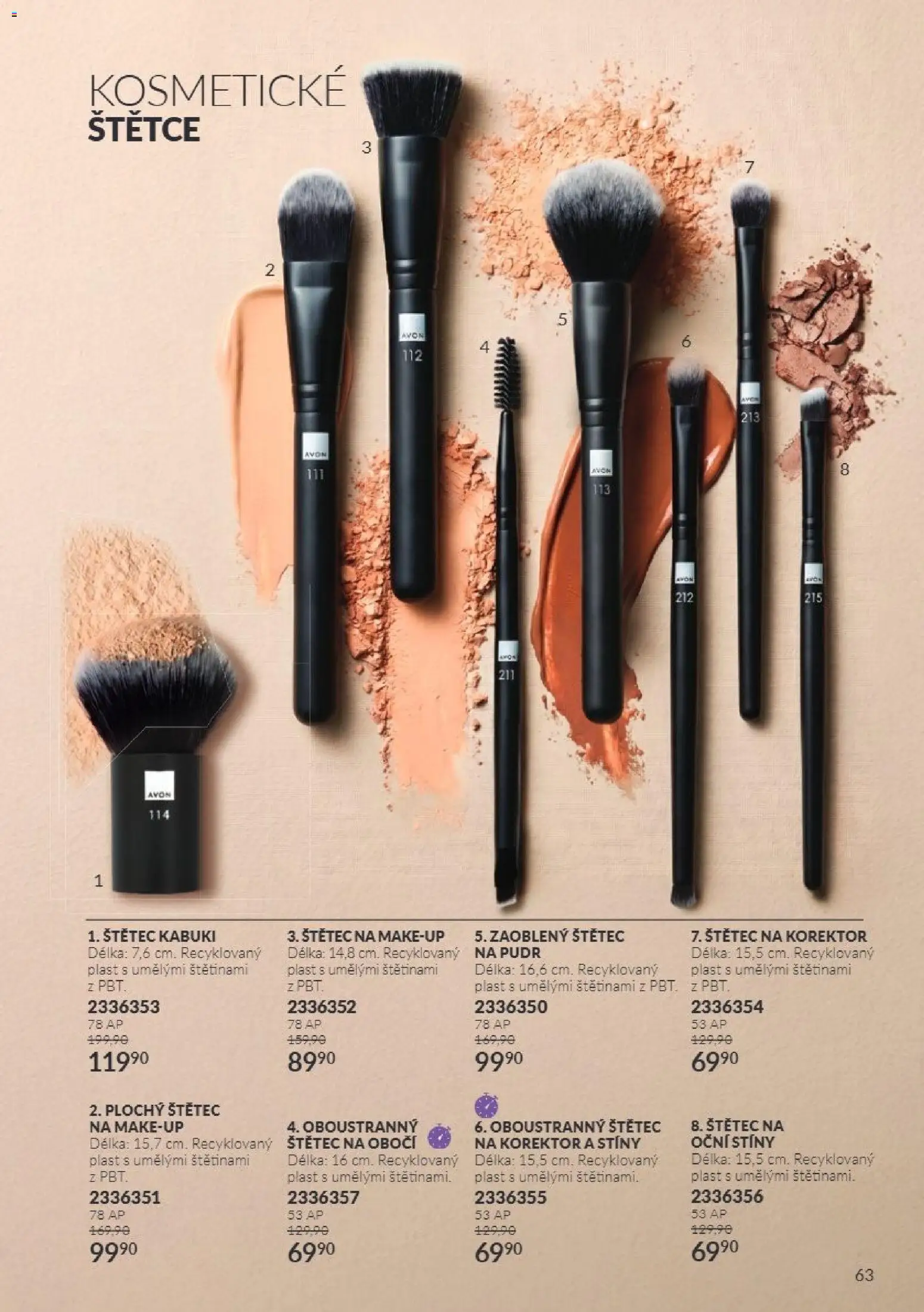 Avon Katalog 10/2026 od 01.10.2026 | Strana: 63 | Produkty: Kosmetické štětce, Makeup, Štětec, Oční stíny