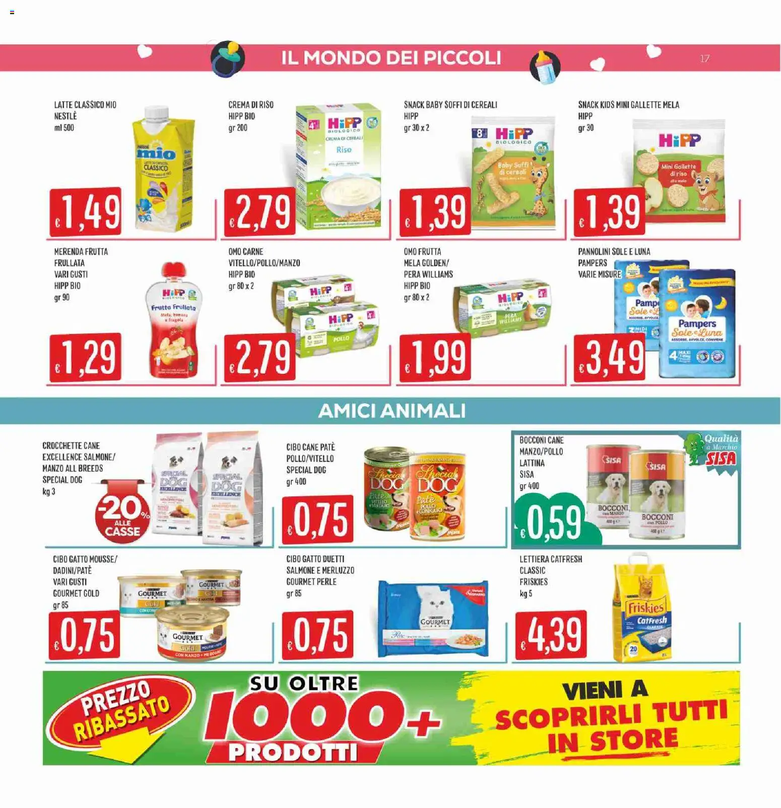 Volantino SISA del 17/09/2026 | Pagina: 17 | Prodotti: Paté, Manzo, Frutta, Crocchette cane