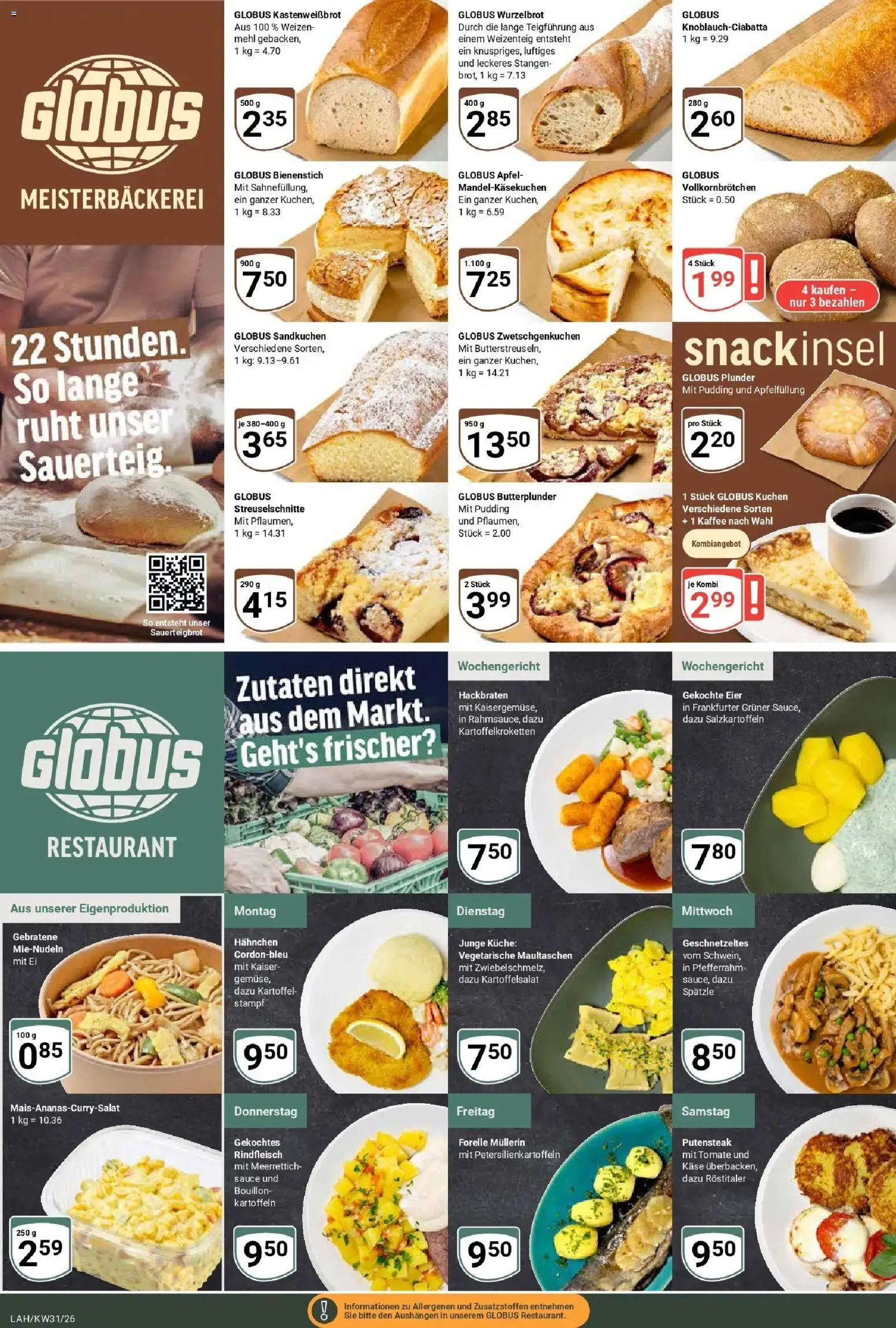Globus Prospekt Lahnstein – gültig ab 27.07.2026 | Seite: 7 | Produkte: Mehl, Eier, Küche, Äpfel