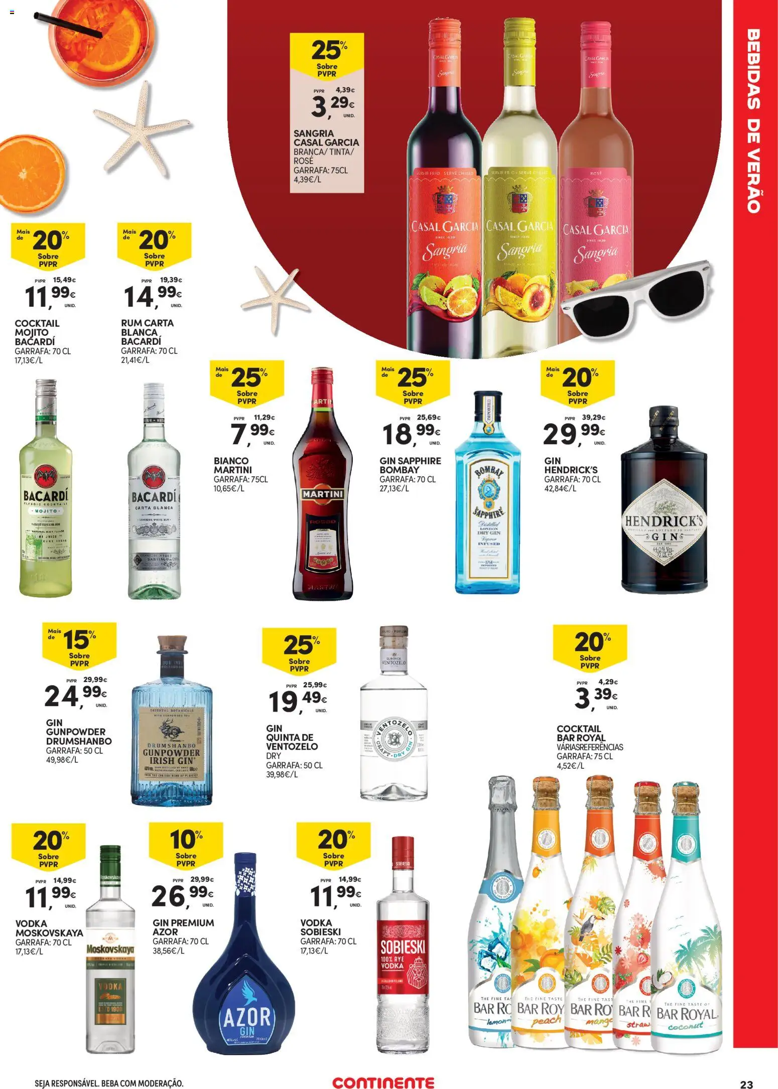 Continente Açores │ válido de 25/06/2026 | Página: 23 | Produtos: Rum, Gin, Vodka