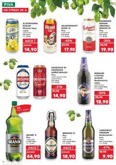 Náhled letáku BUDWEISER BUDVAR ORIGINAL/ BUDVAR 33, Pivo světlý ležák, 0,5 l plech od 29.04.2026 | Strana: 38