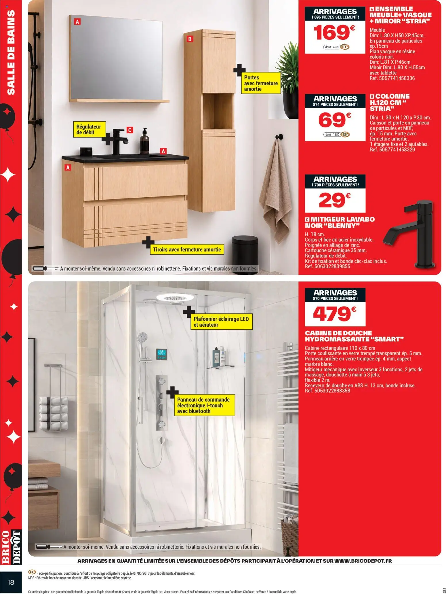 {H1} | Page: 18 | Produits: Colonne, Lavabo, Portes, Tiroirs