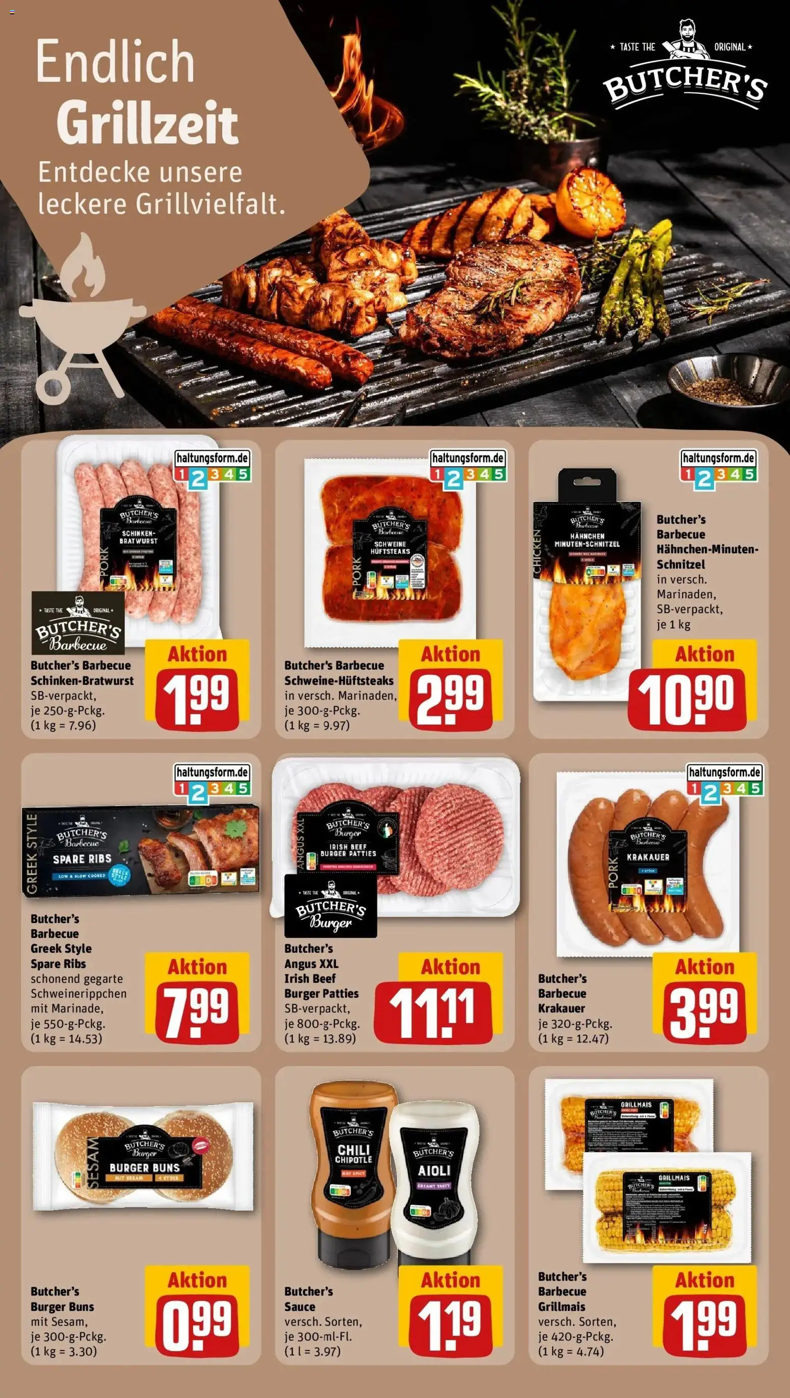 Rewe Prospekt Hagen – gültig ab 10.05.2026 | Seite: 22 | Produkte: Spare ribs, Burger, Schnitzel, Schinken