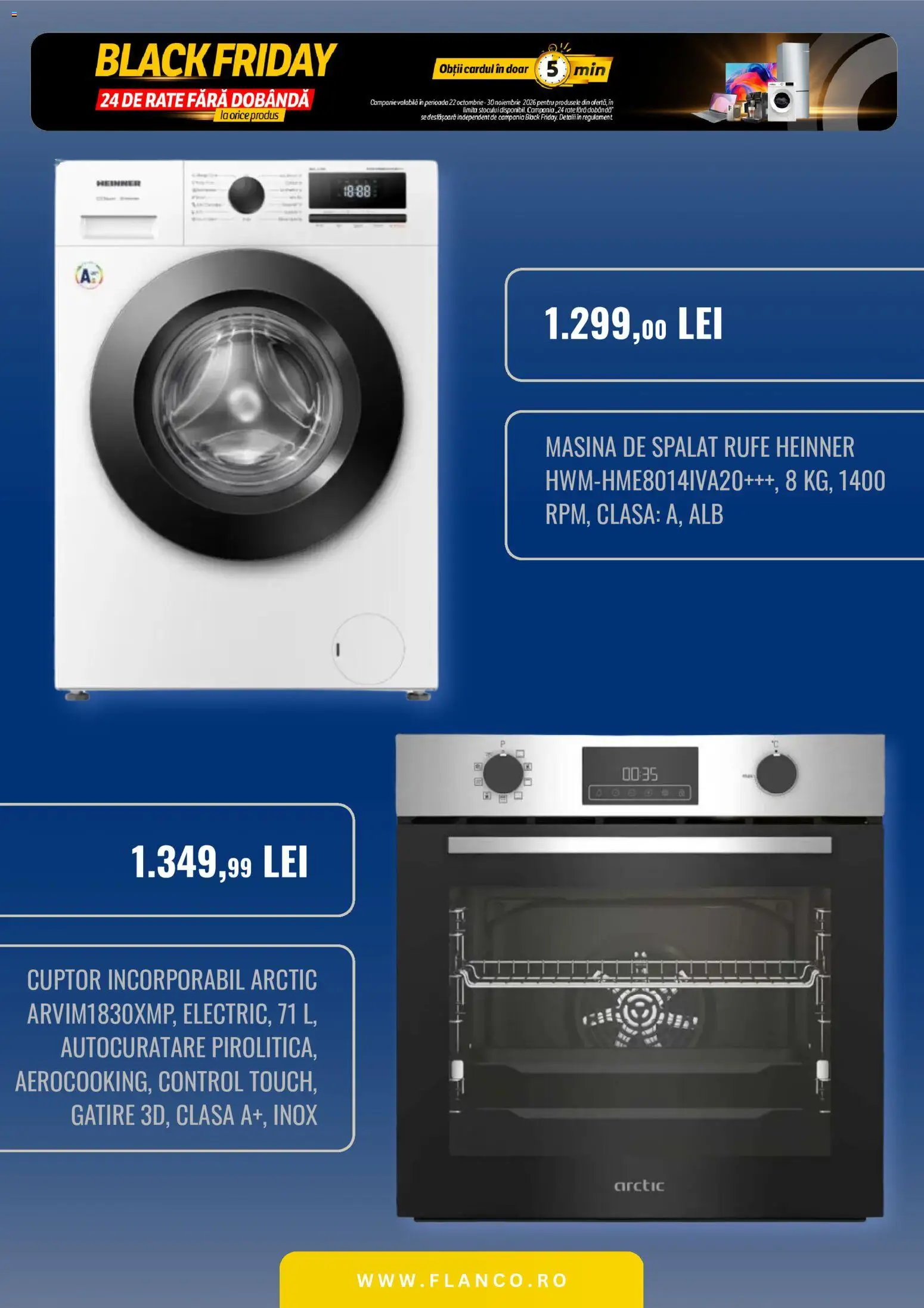 Noul catalog Flanco – valabil de la 22.10.2026 | Pagină: 4 | Produse: Mașină De Spălat, Cuptor, Black