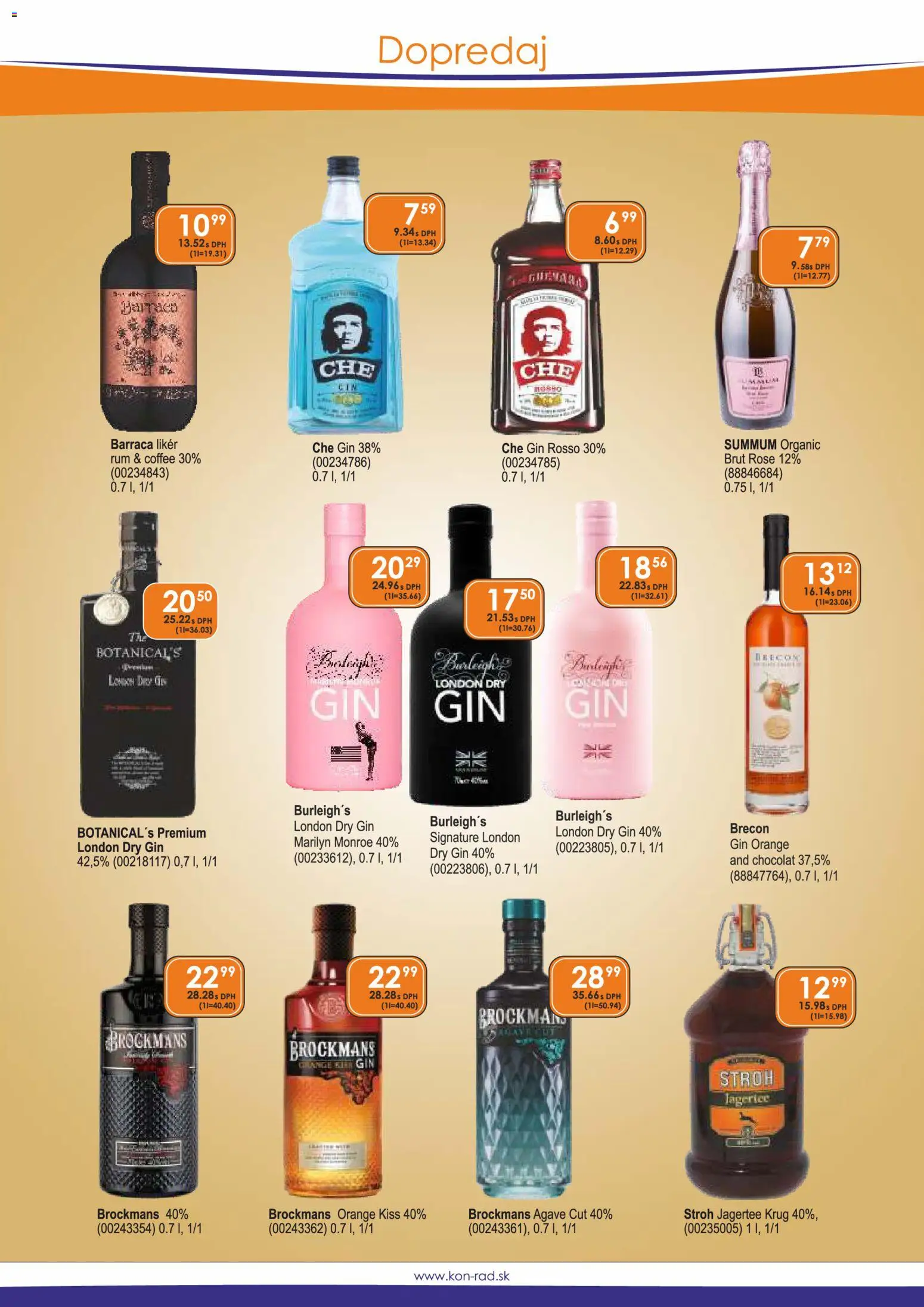 Nové KON - RAD akcie – leták je platný od 01.11.2026 | Strana: 47 | Produkty: Agáve, Gin, Rum
