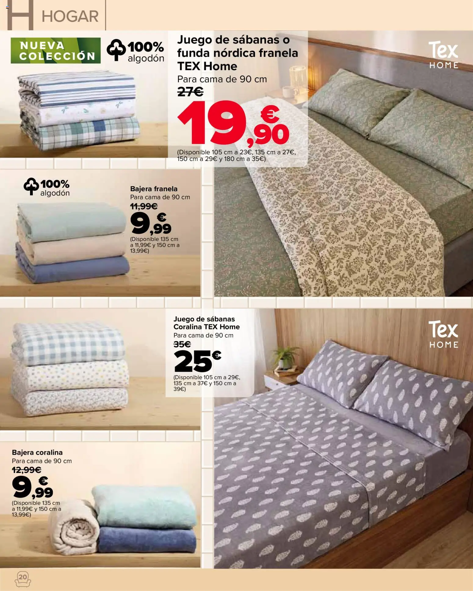 Carrefour Hogar │ válido desde el 22/09/2026 | Página: 20 | Productos: Juego de sábanas, Funda, Algodón, Cama