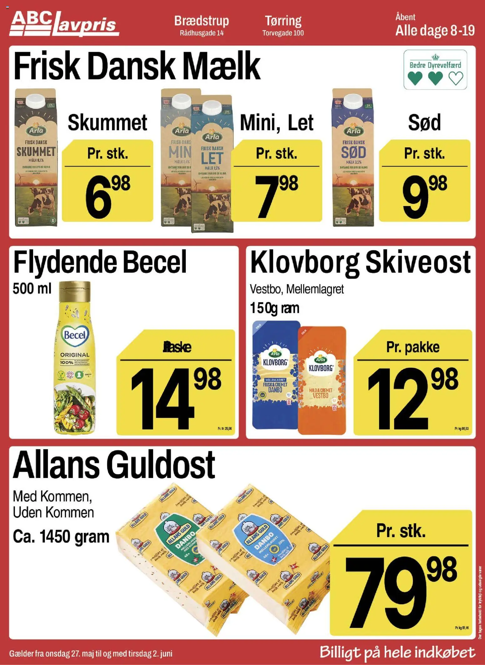 Abc Lavpris tilbudsavis – gyldig fra 27.05.2026 | Side: 3 | Produkter: RAM, Mælk, Skiveost