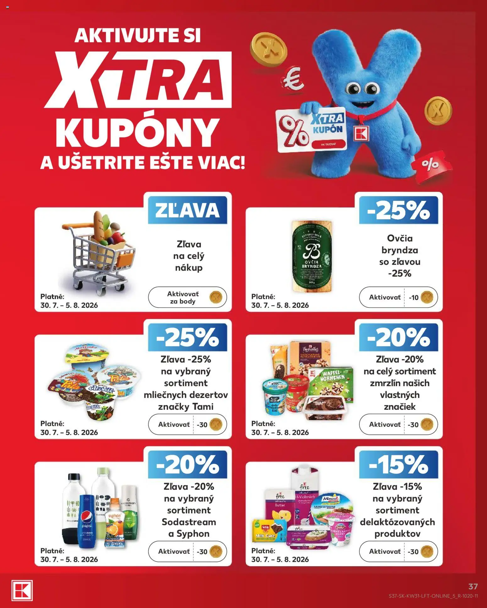 Nové Kaufland akcie – leták je platný od 30.07.2026 | Strana: 37 | Produkty: Bryndza, Sodastream, Mascarpone
