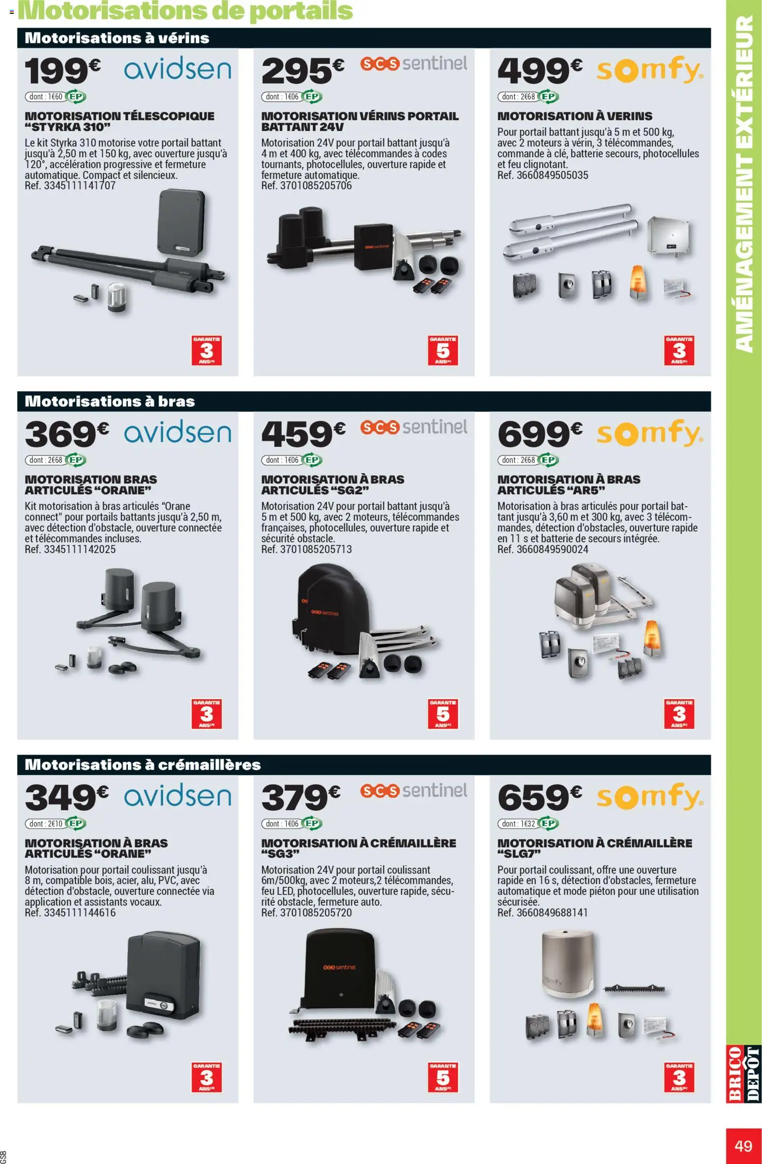 {H1} | Page: 49 | Produits: Portail, Batterie