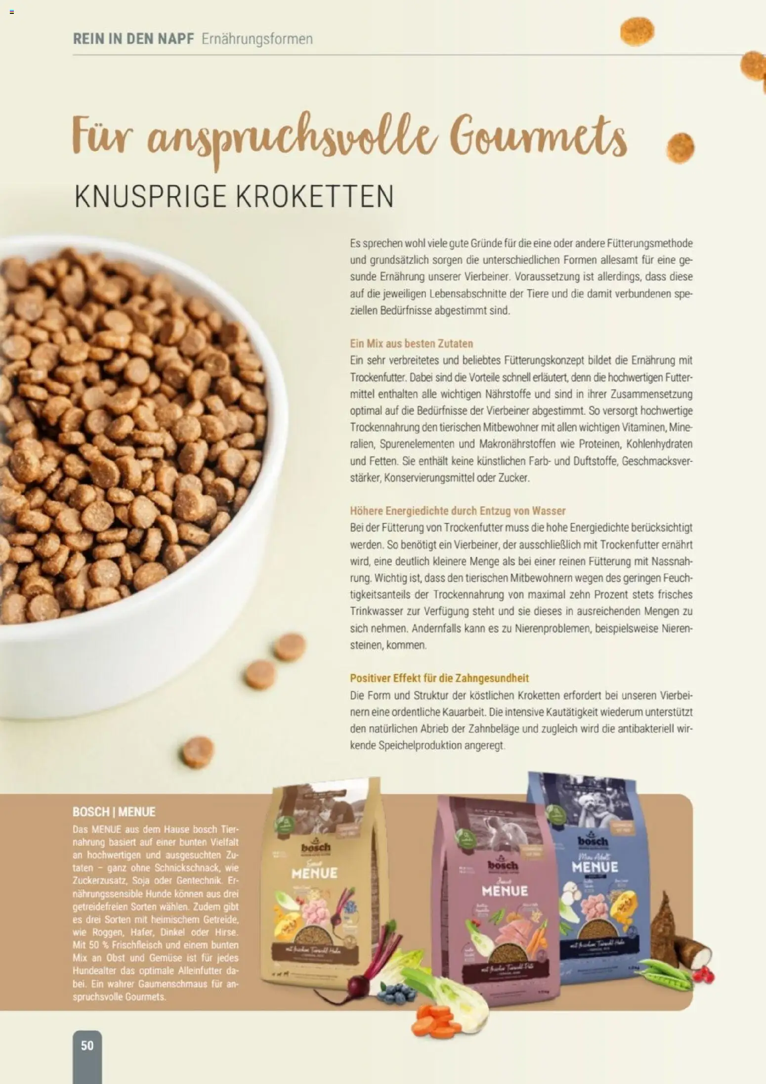 zookauf Themenkatalog Hund – gültig ab 18.05.2026 | Seite: 50 | Produkte: Bosch, Wasser, Gemüse, Obst