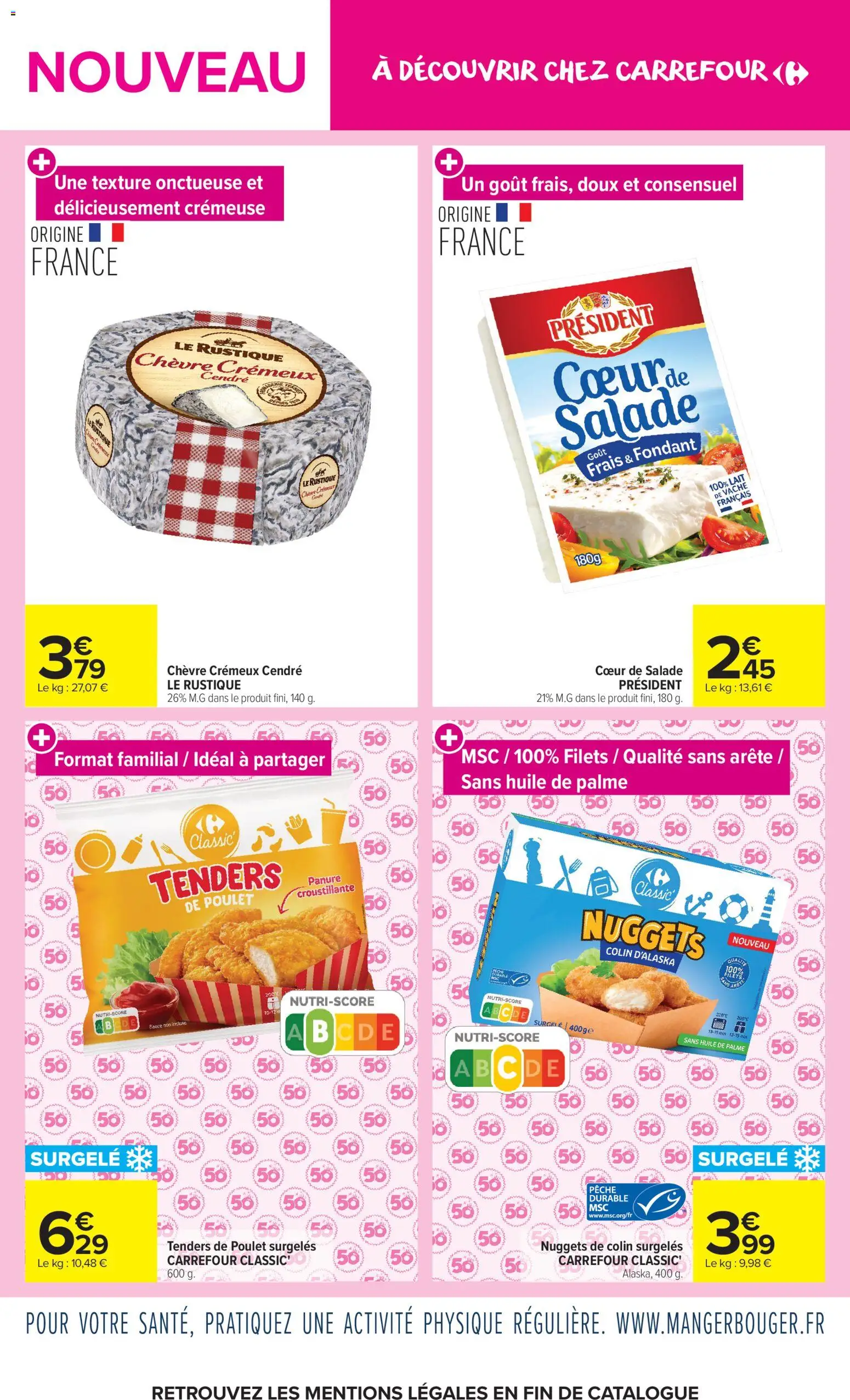 {H1} | Page: 4 | Produits: Salade, Pêche, Lait, Huile